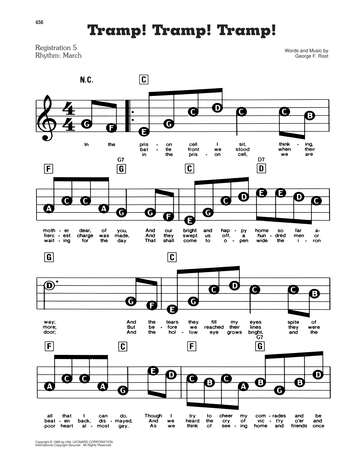 Tramp! Tramp! Tramp!: E-Z Play Today