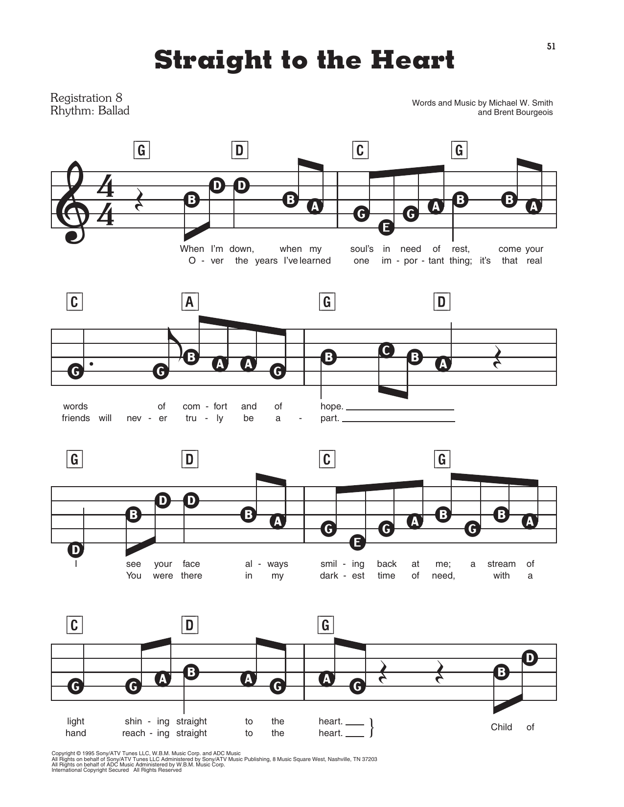 Straight To The Heart: E-Z Play Today