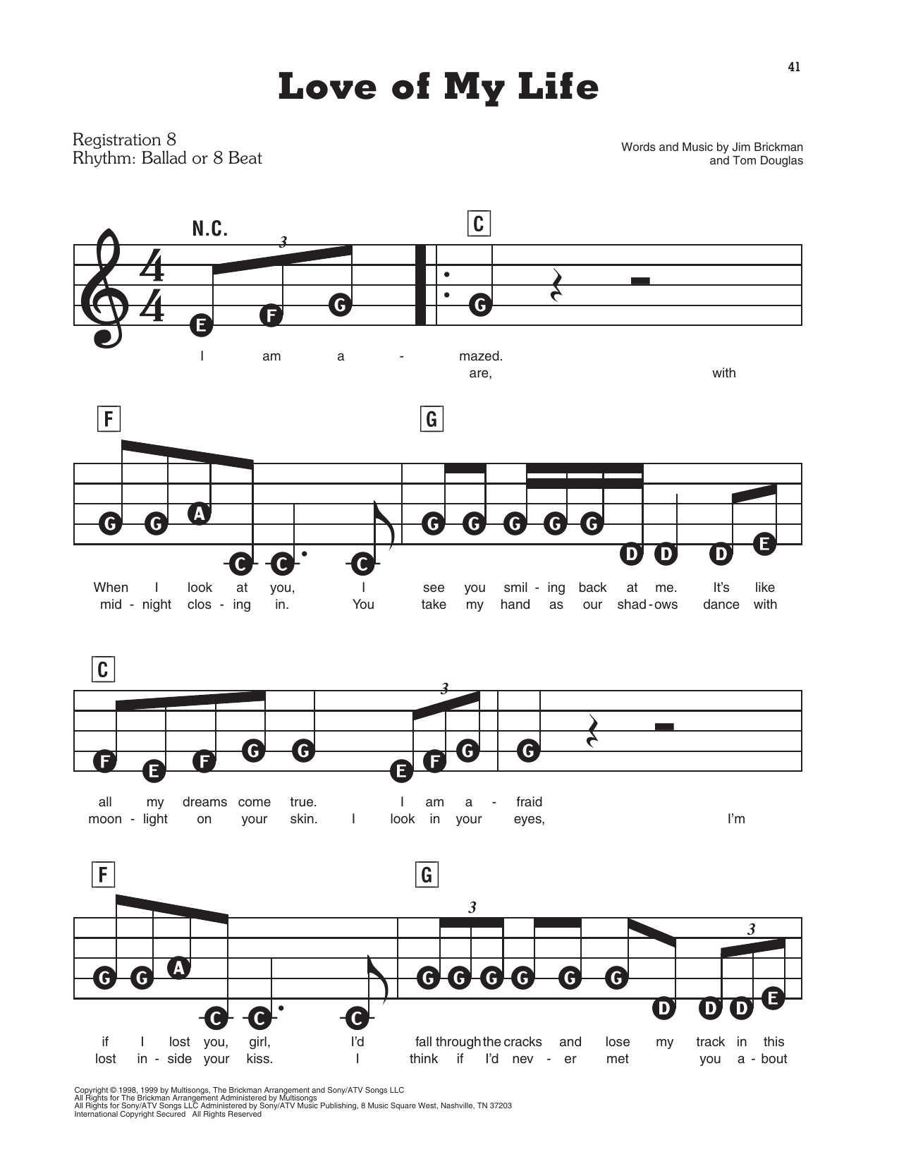Love Of My Life (feat. Michael W. Smith): E-Z Play Today
