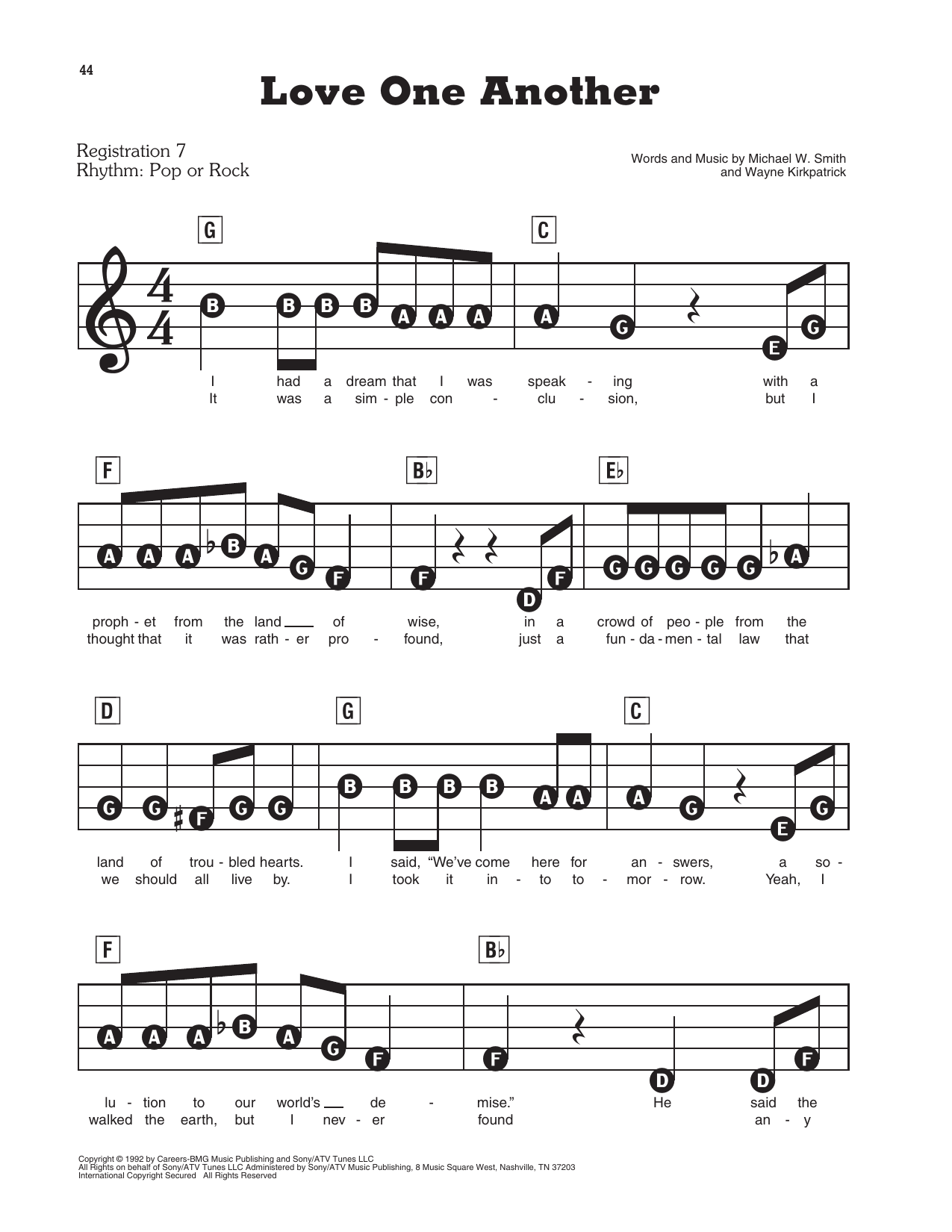 Love One Another: E-Z Play Today