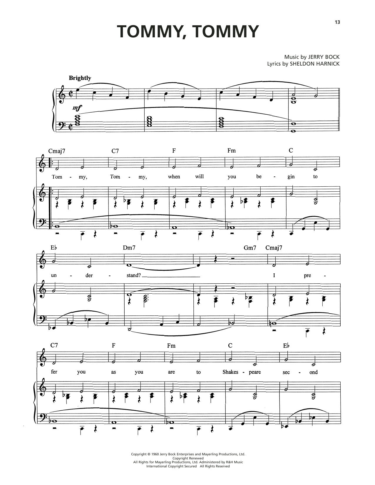 Tommy, Tommy (from Tenderloin)