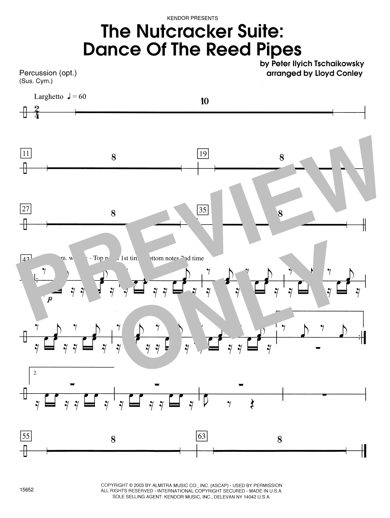 The Nutcracker Suite Dance Of The Reed Pipes (arr. Lloyd Conley