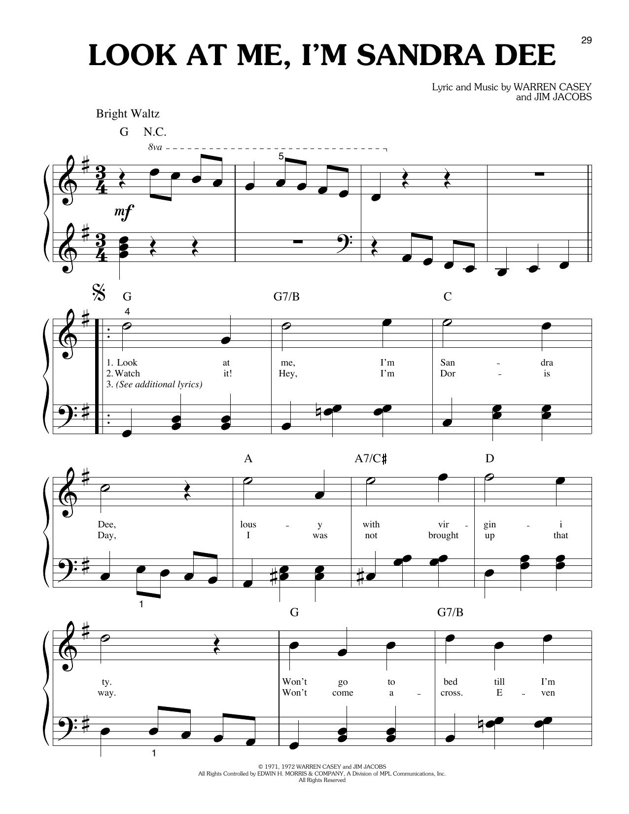 Look At Me, I'm Sandra Dee (from Grease)