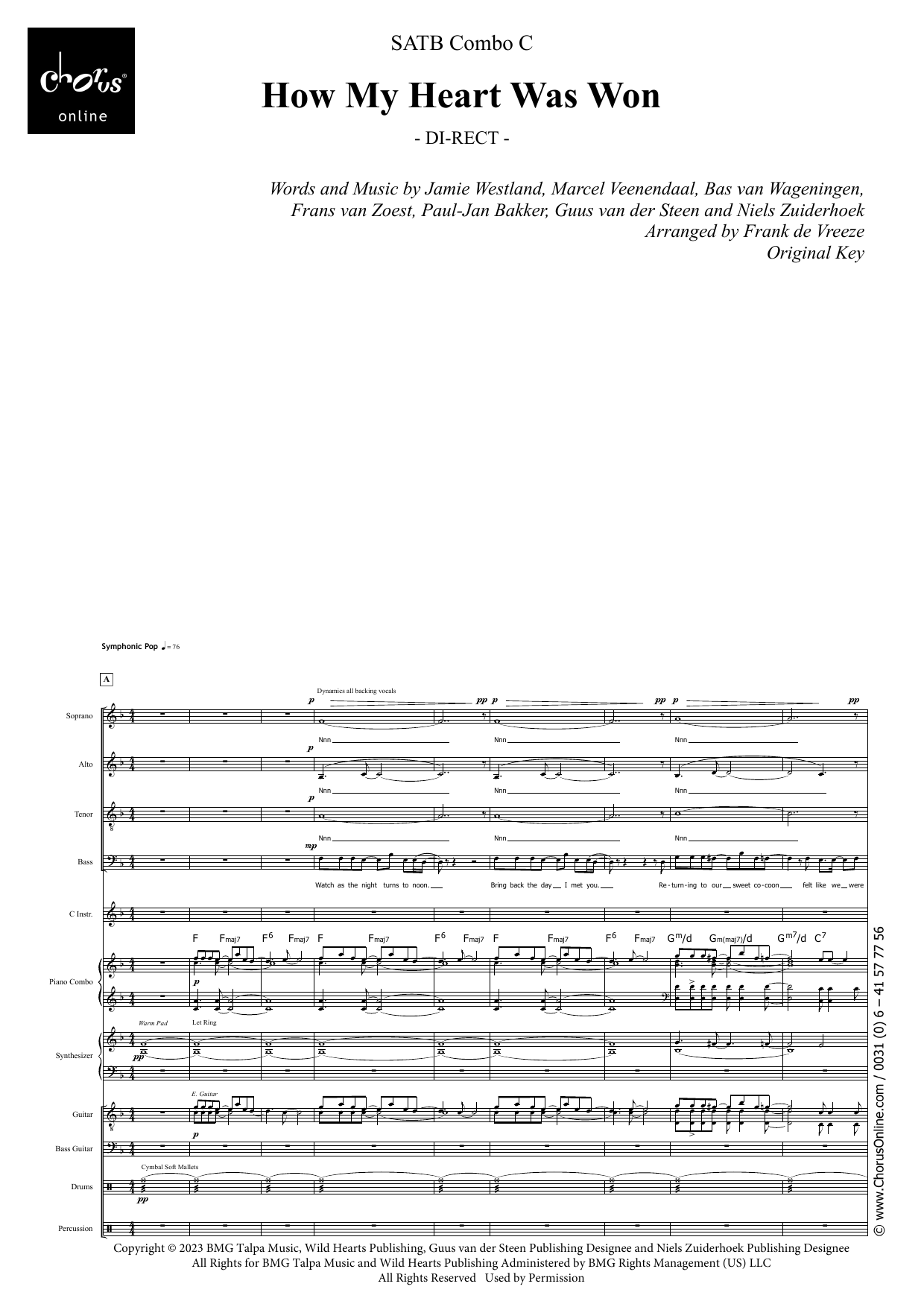 How My Heart Was Won (arr. Frank de Vreeze): SATB Choral Octavo
