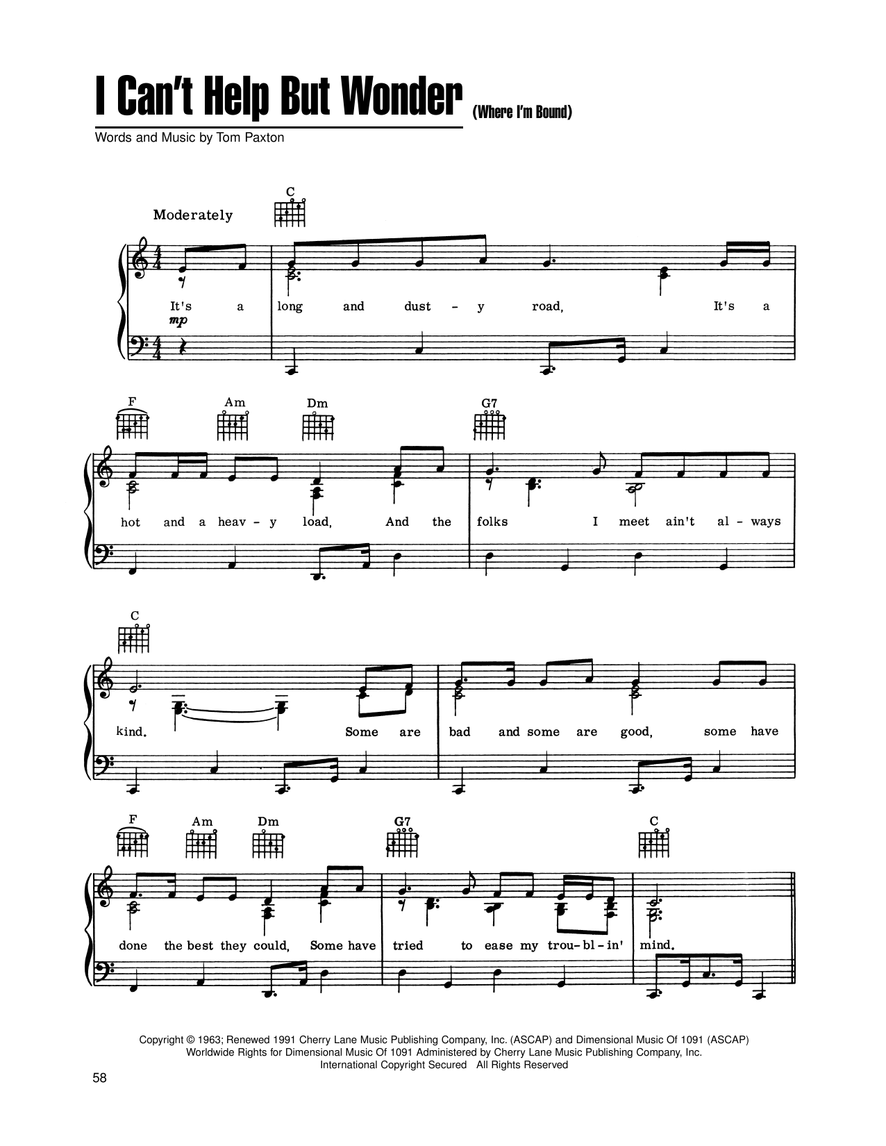 I Can't Help But Wonder (Where I'm Bound)