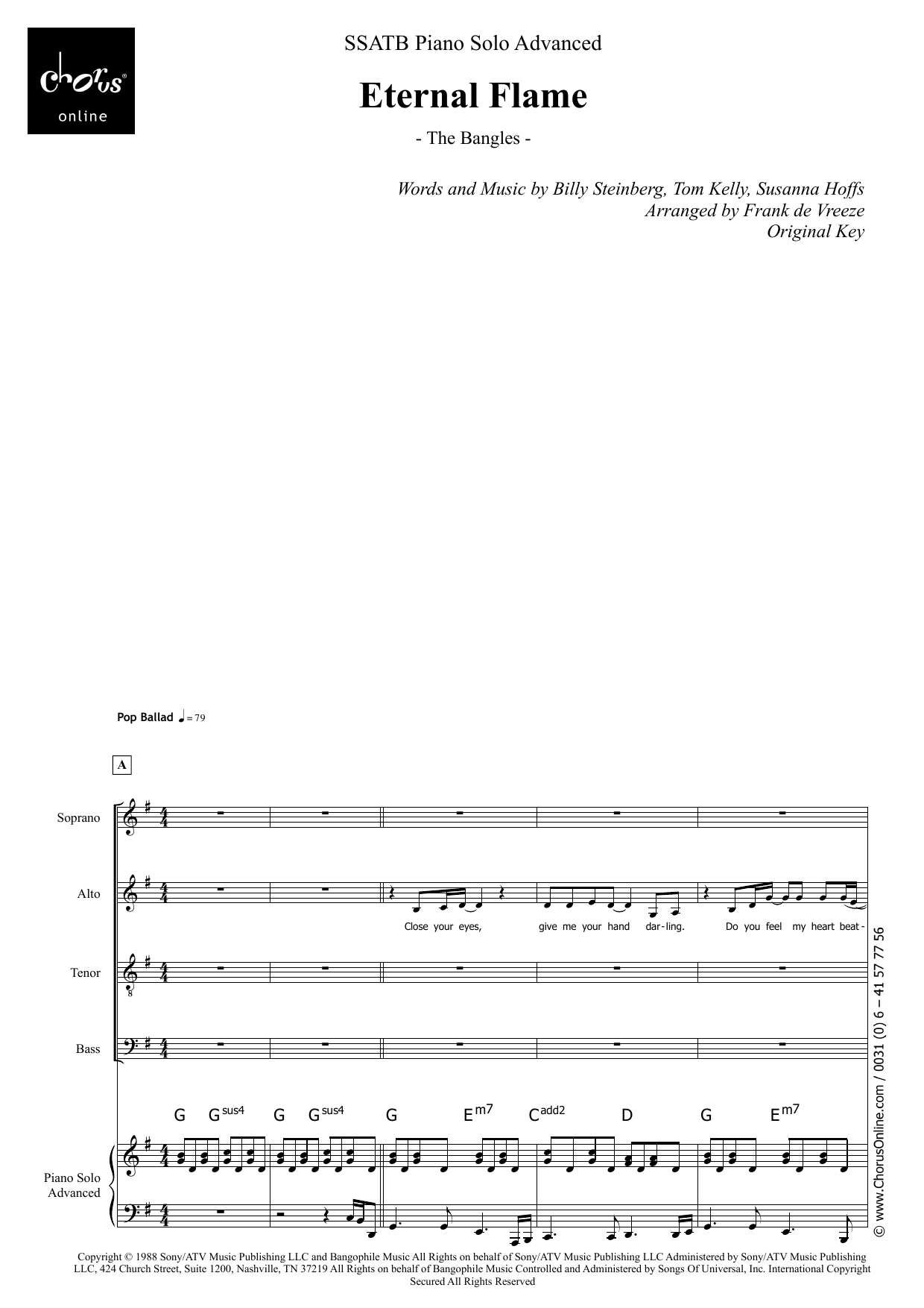 Eternal Flame (arr. Frank de Vreeze): Choral Octavo