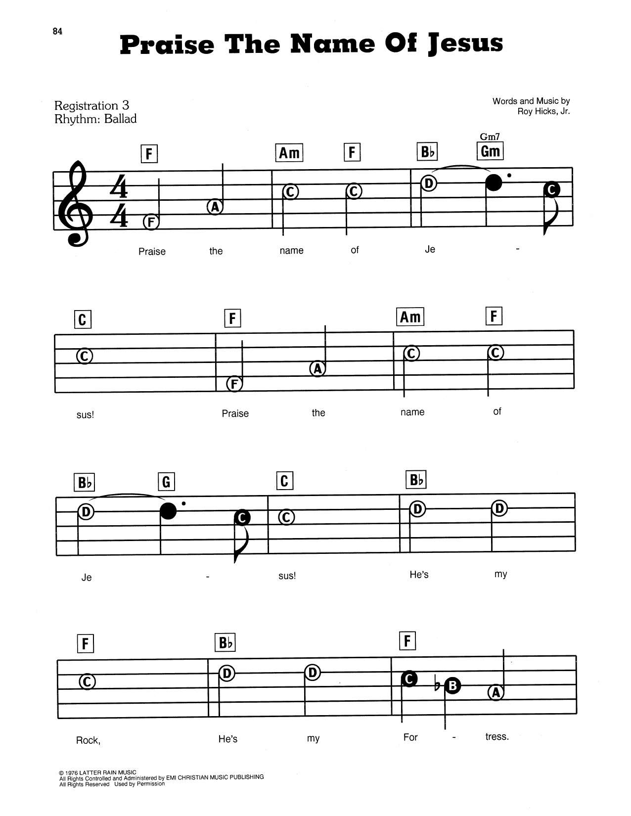 Praise The Name Of Jesus: E-Z Play Today