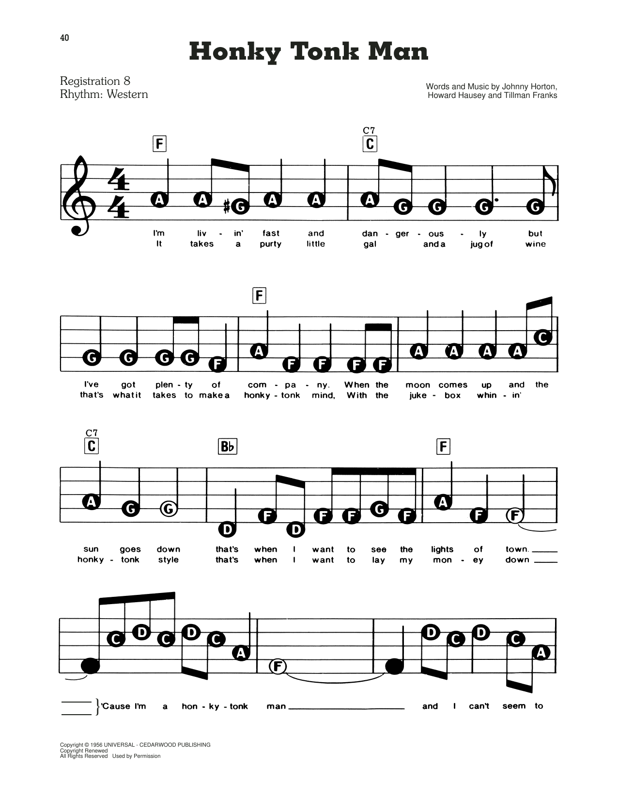 Honky Tonk Man: E-Z Play Today