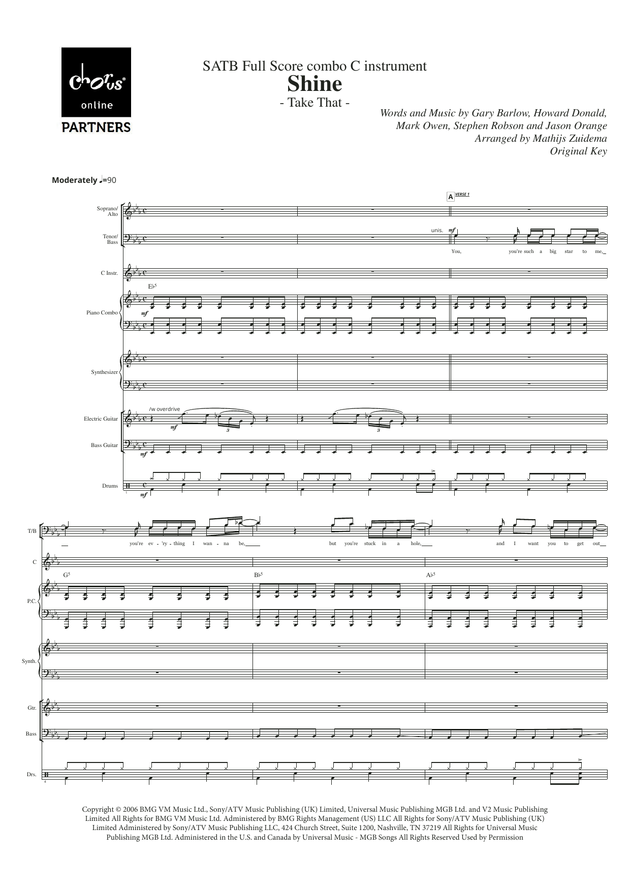 Shine (arr. Mathijs Zuidema): Choral Octavo