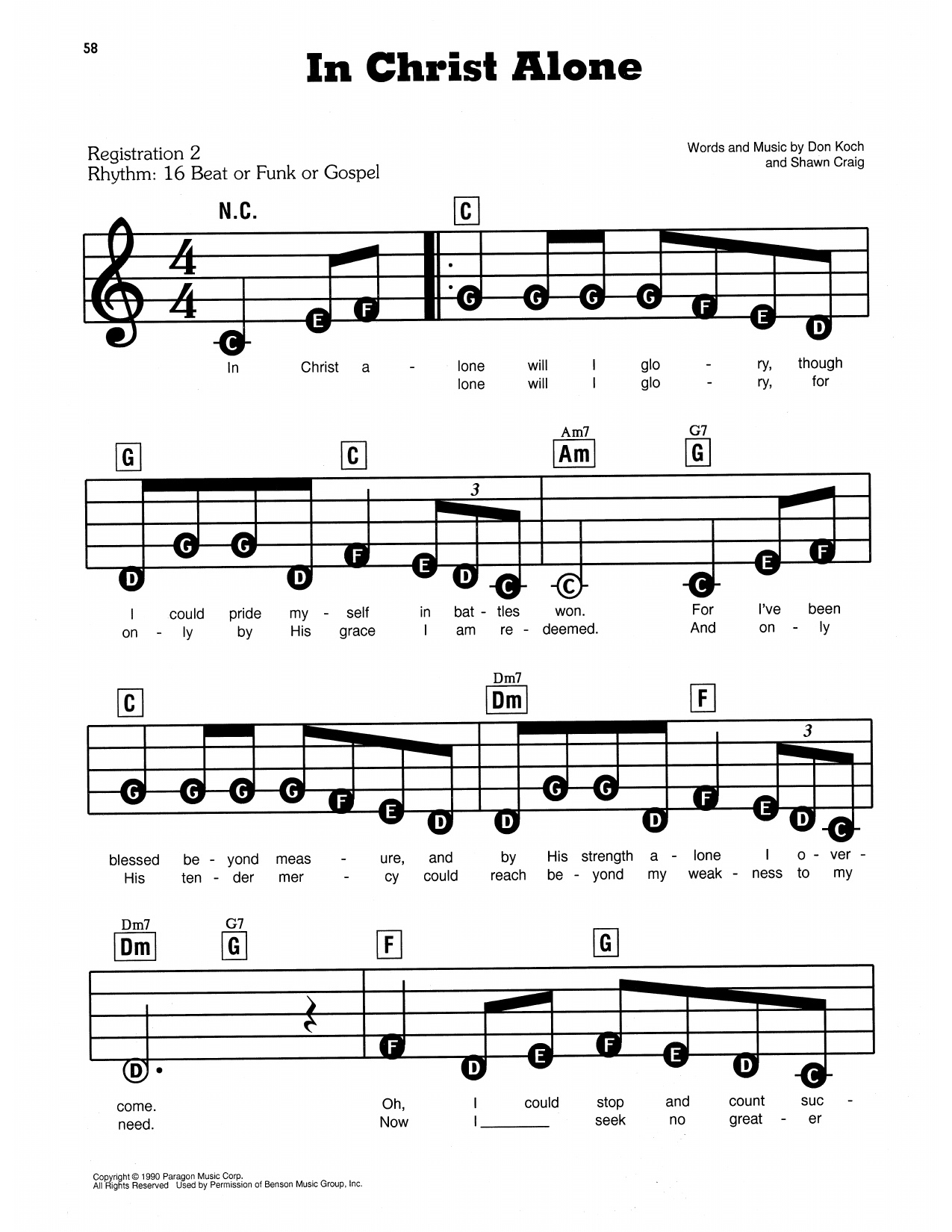 In Christ Alone: E-Z Play Today