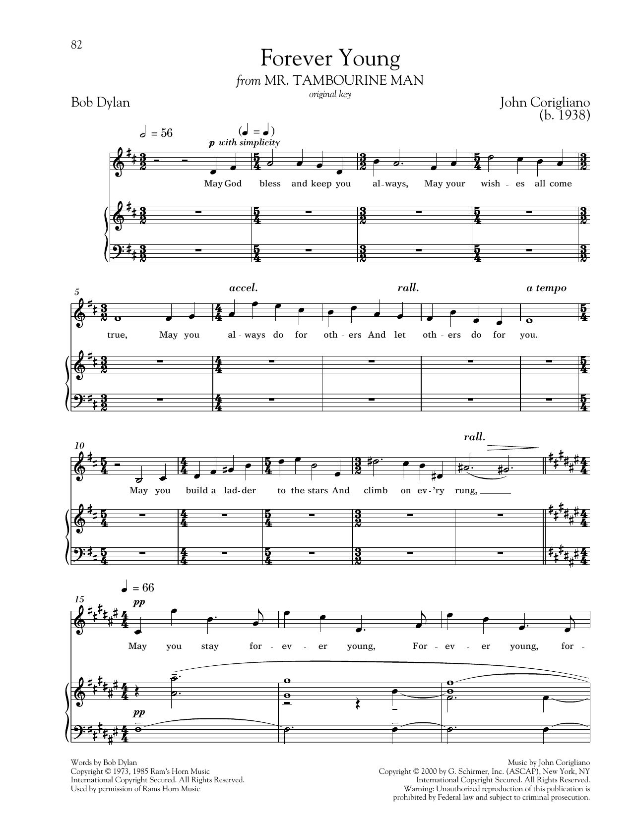 Bob Dylan Forever Young Sheet Music IYSAJP Bob Dylan Forever Young Sheet Music IYSAJP