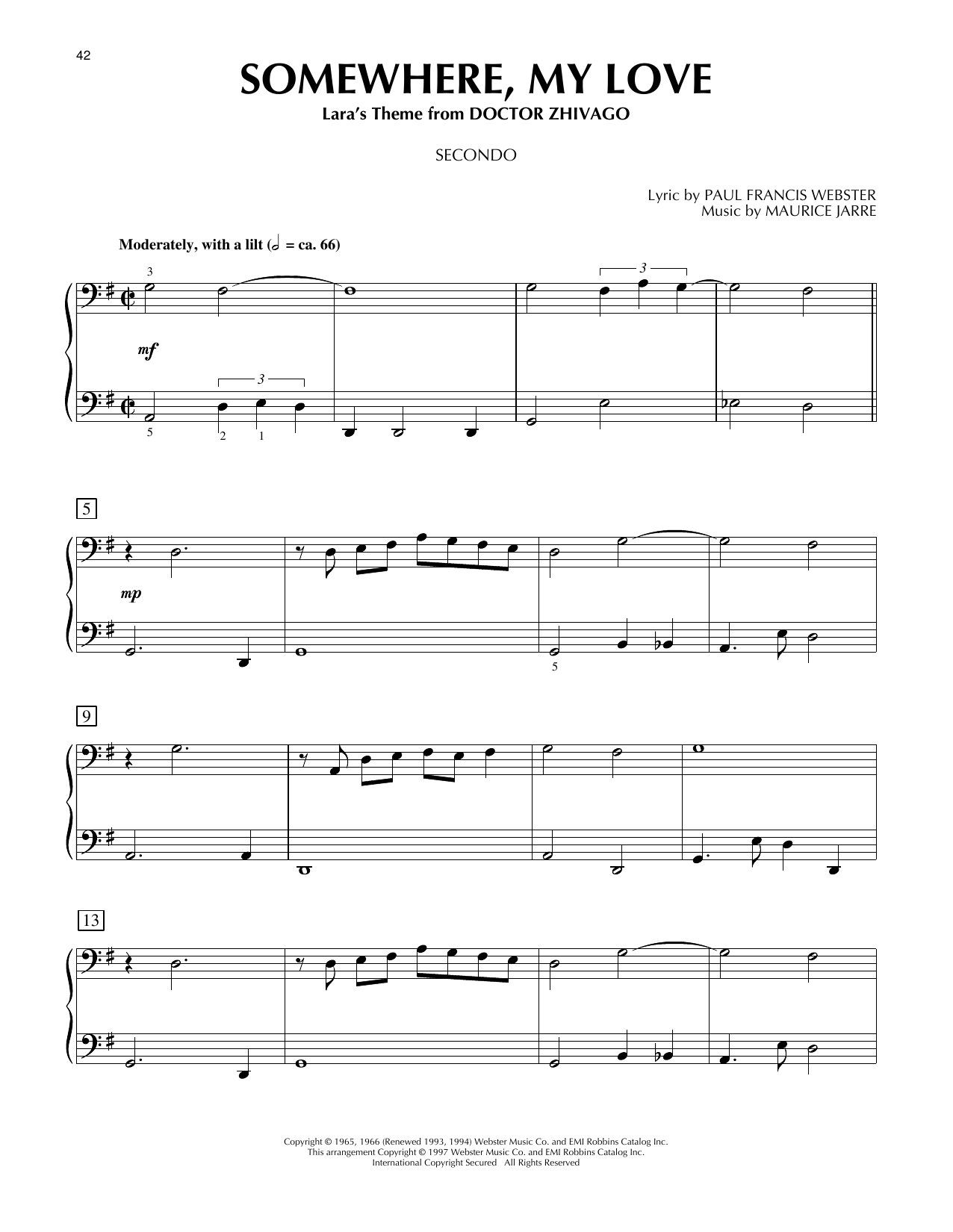 Somewhere, My Love (from Doctor Zhivago)