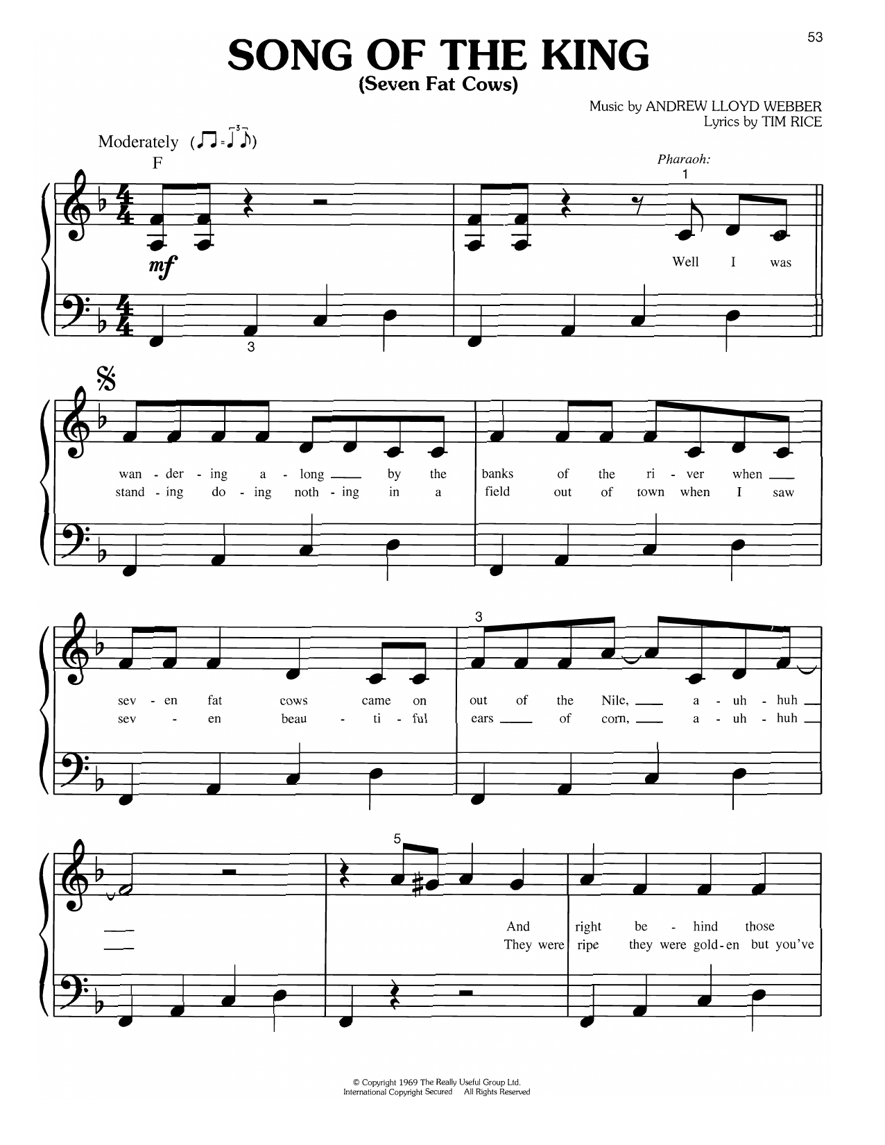 Song Of The King (from Joseph and the Amazing Technicolor Dreamcoat)