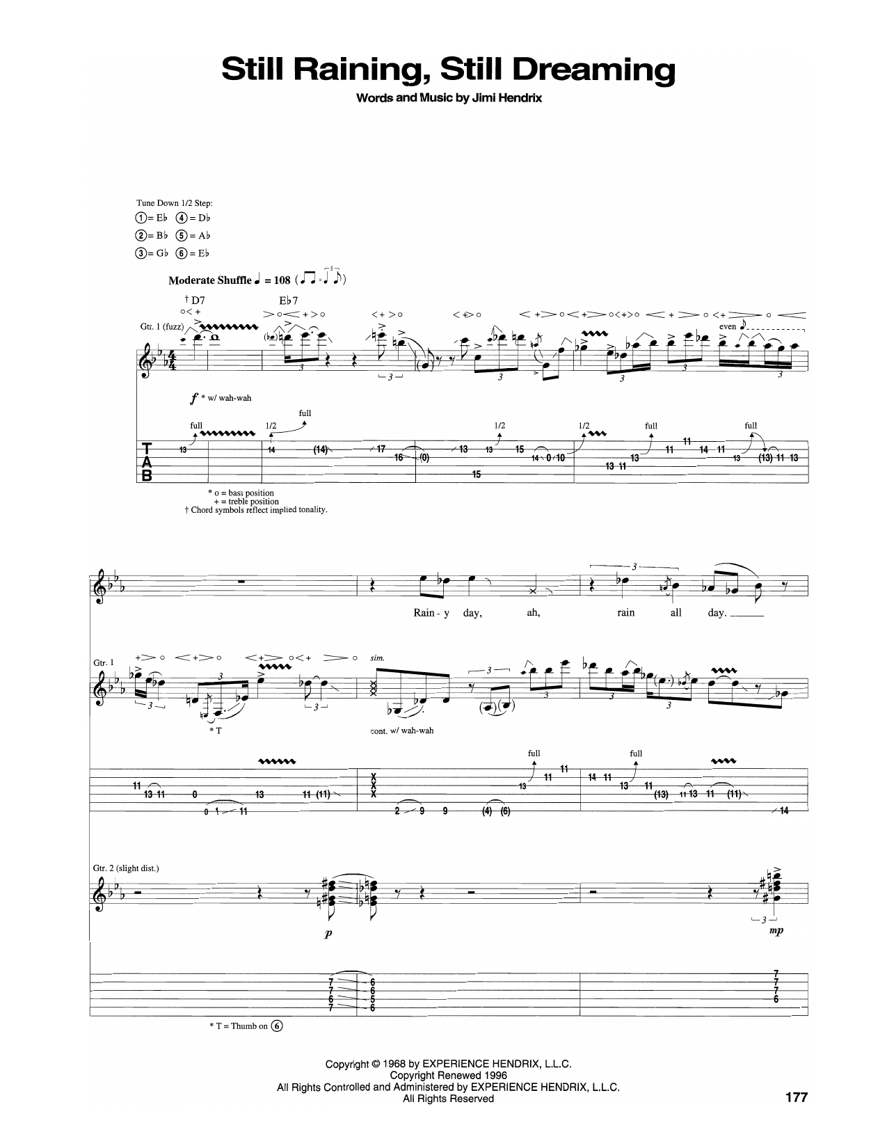 Still Raining Still Dreaming: Guitar Tab