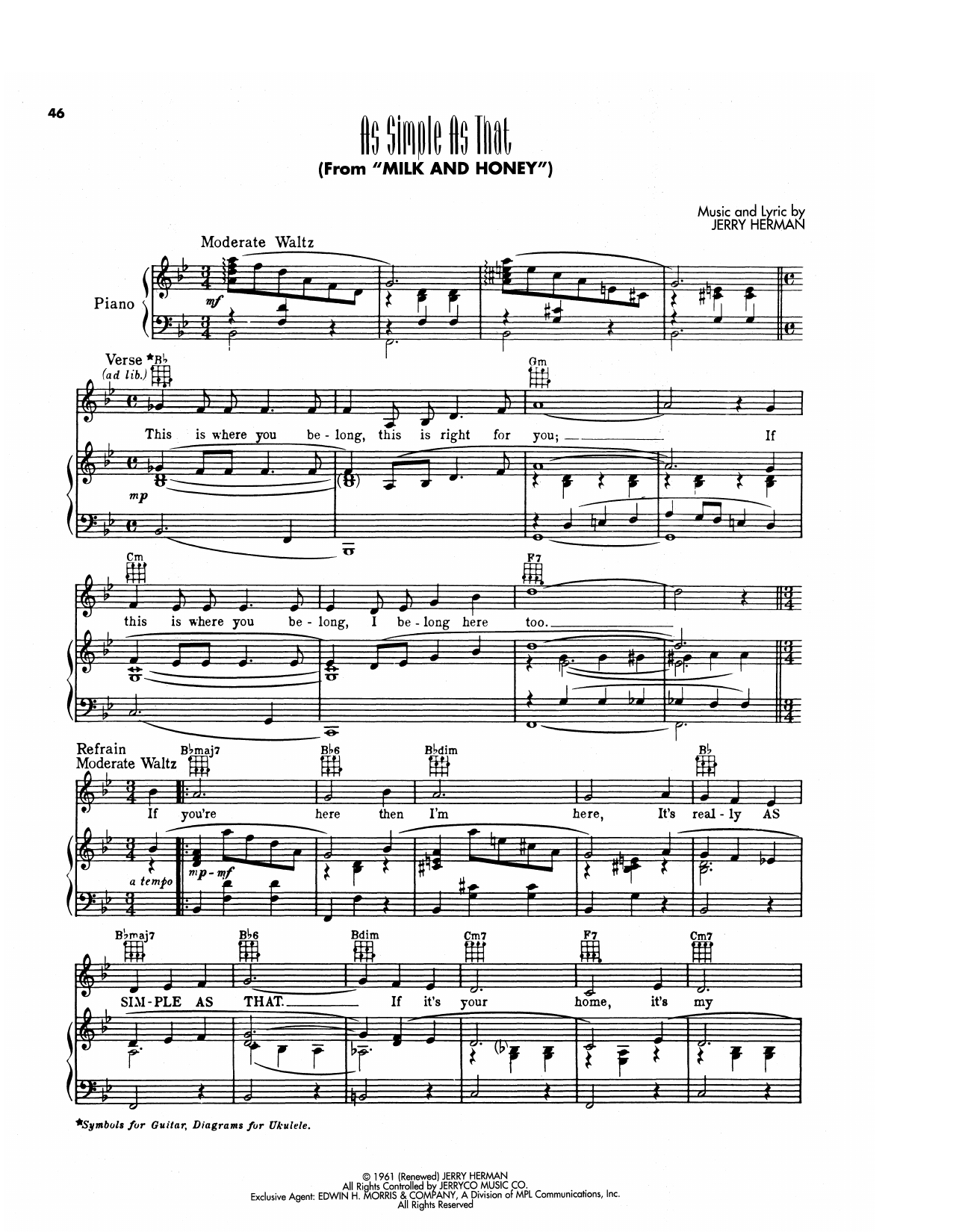 As Simple As That (from Milk And Honey)