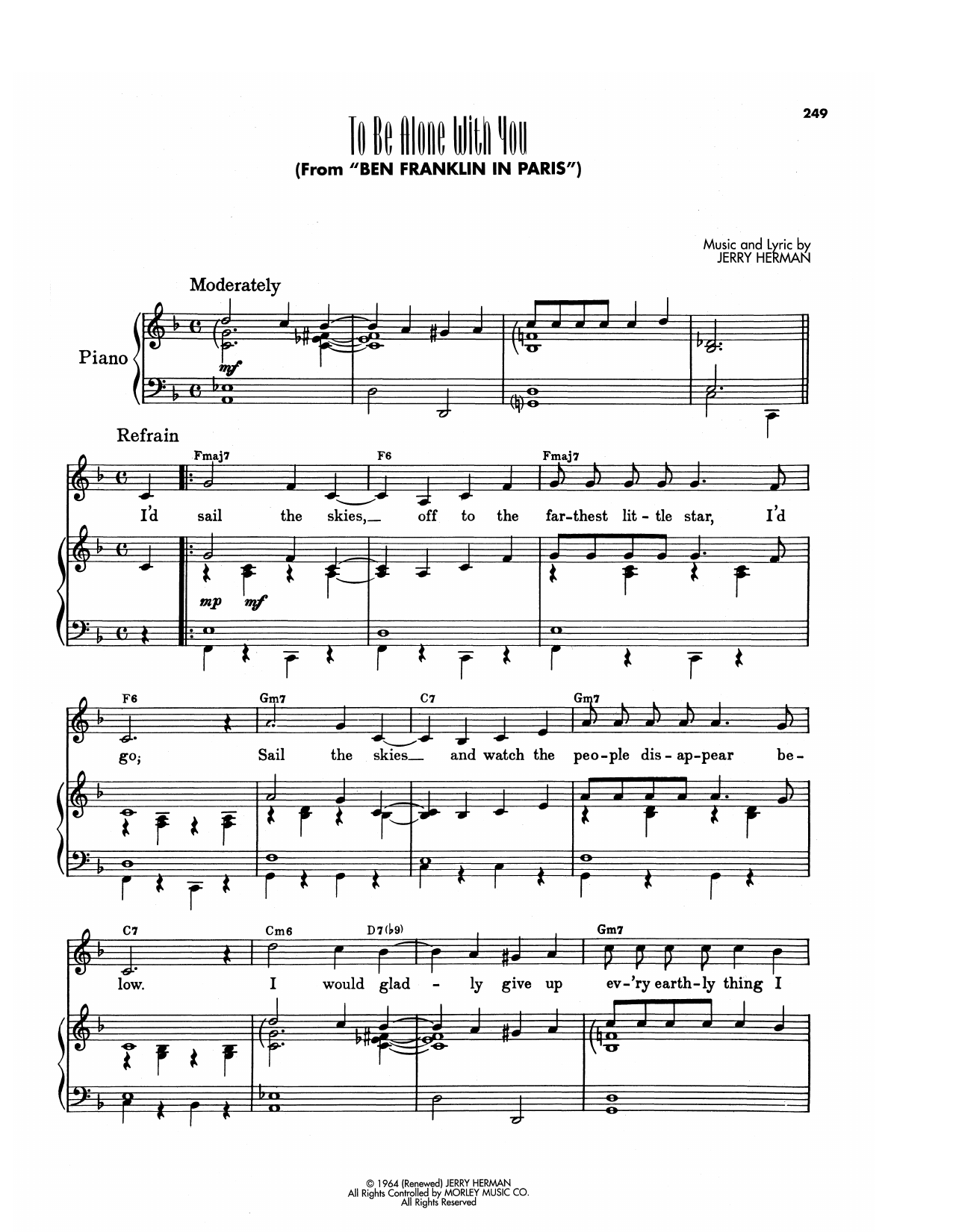 To Be Alone With You (from Ben Franklin In Paris)