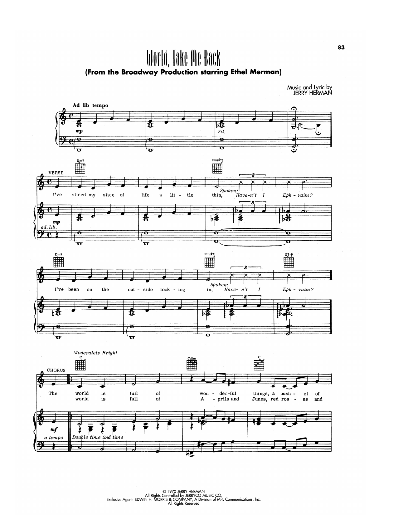 World, Take Me Back (from Hello, Dolly!)