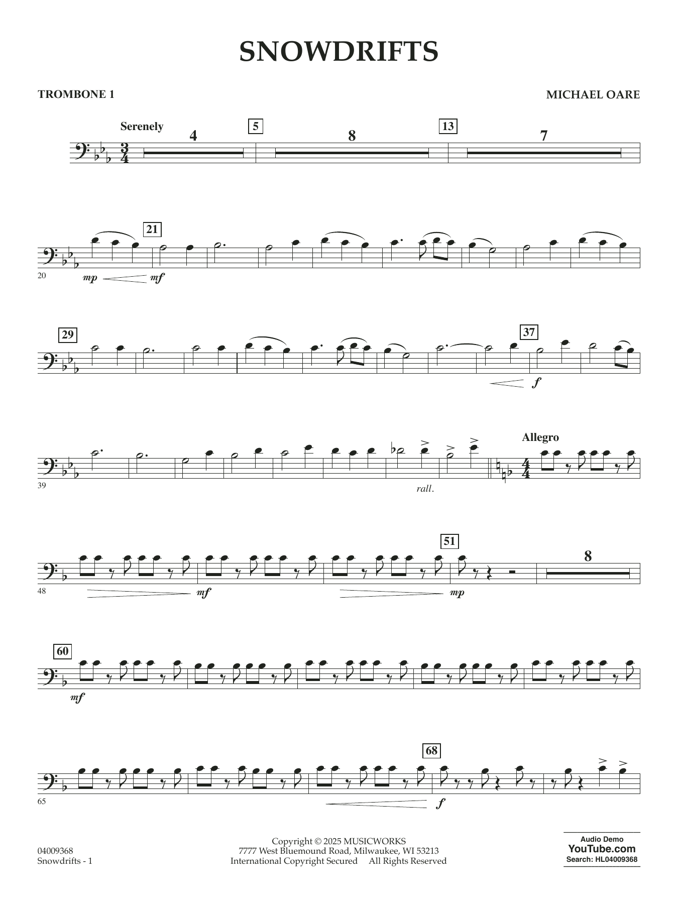 Snowdrifts - Trombone 1