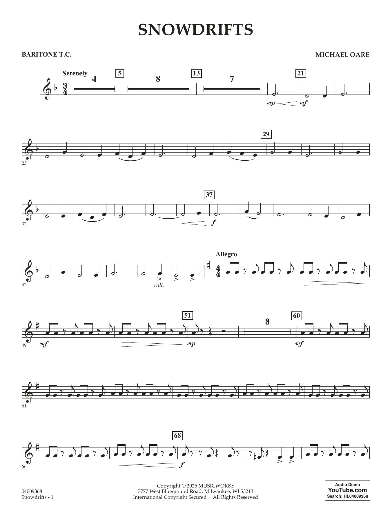 Snowdrifts - Baritone T.C.