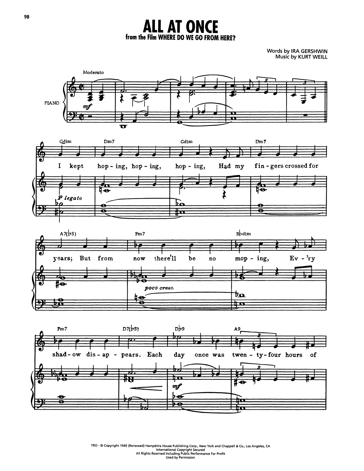 All At Once (from Where Do We Go From Here?)