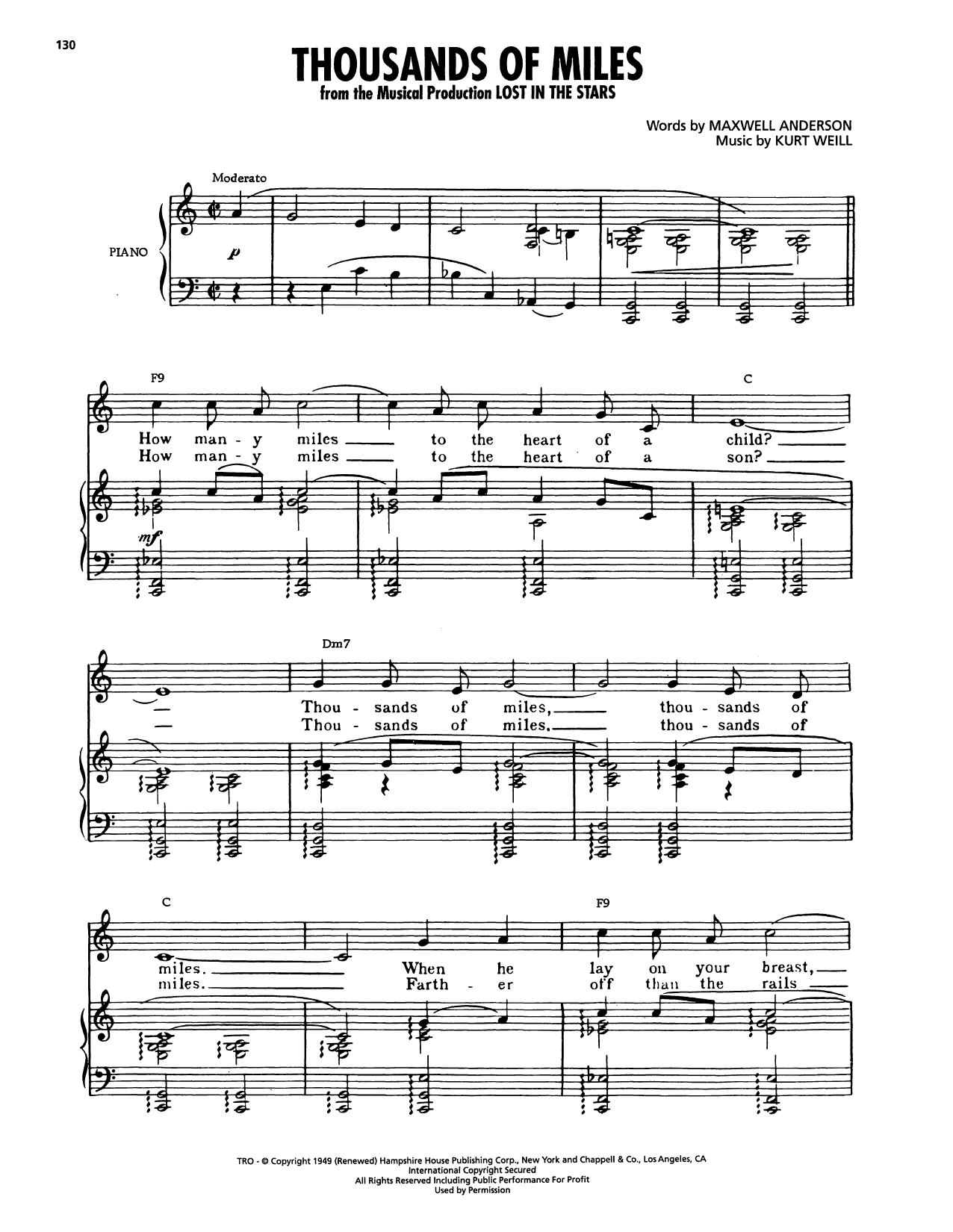 Thousands Of Miles (from Lost In The Stars)