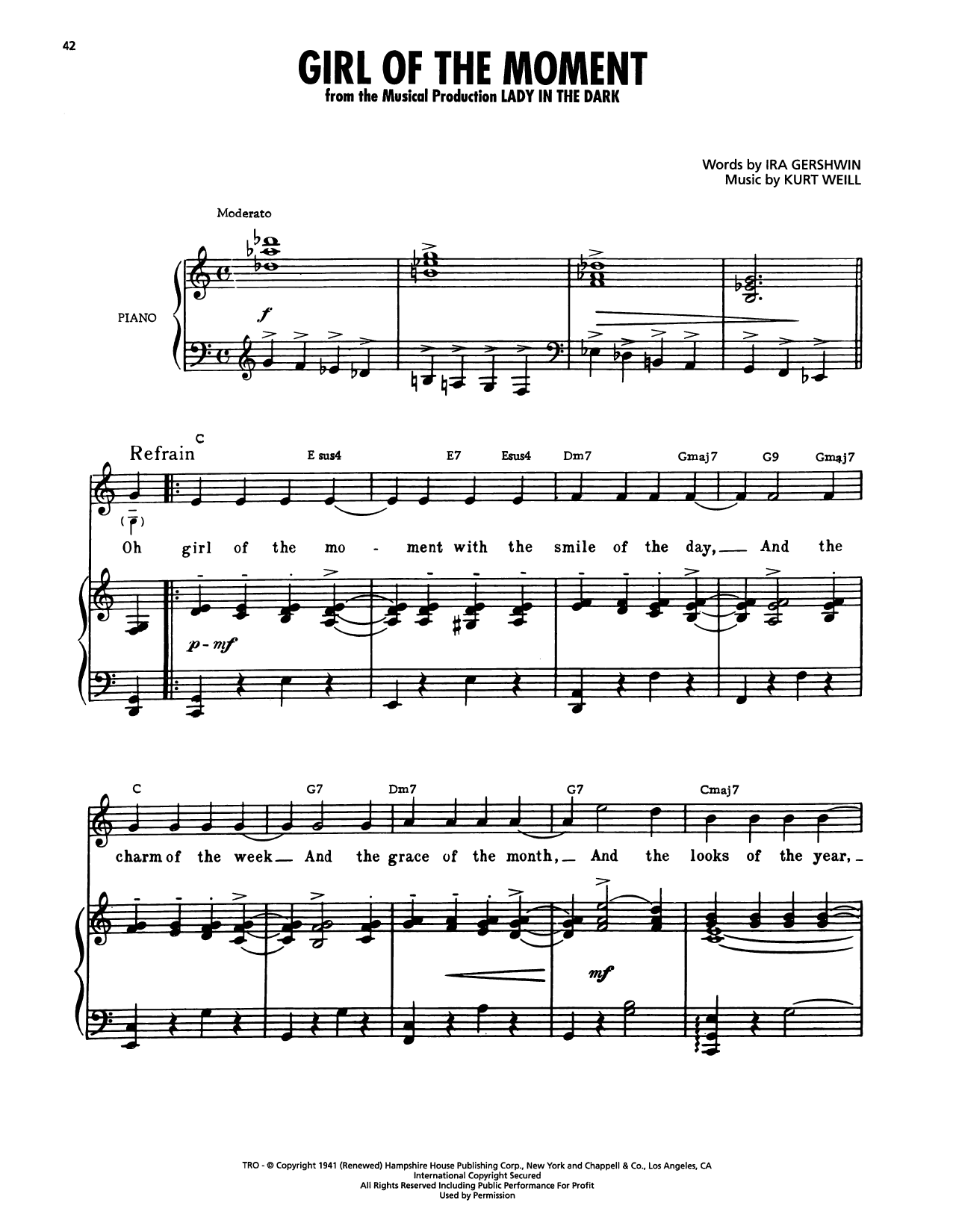 Girl Of The Moment (from Lady In The Dark)