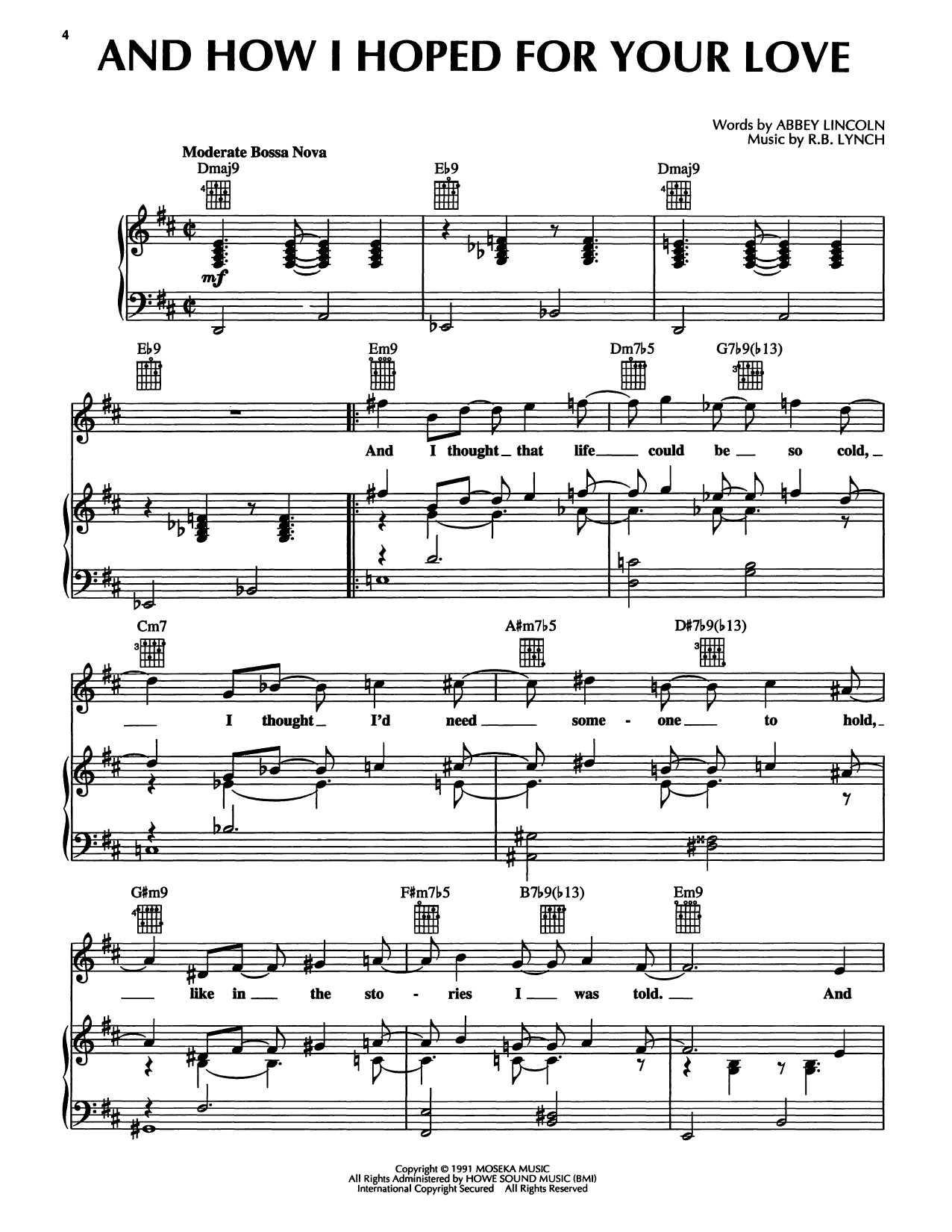 And How I Hoped For Your Love