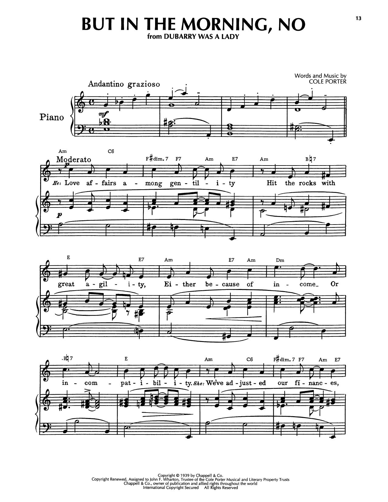 But In The Morning, No (DuBarry Was A Lady)