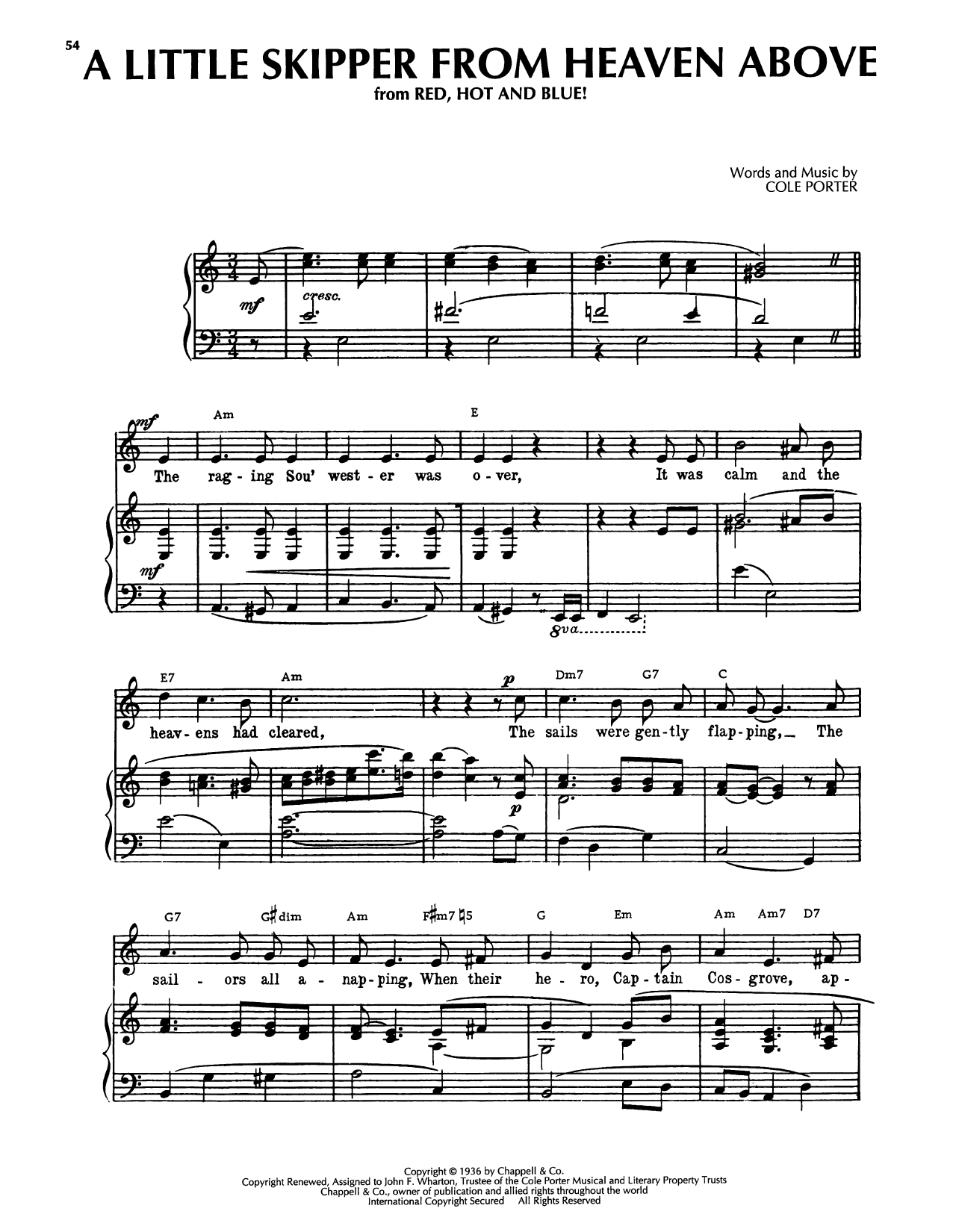 A Little Skipper From Heaven Above (from Red, Hot, And Blue)