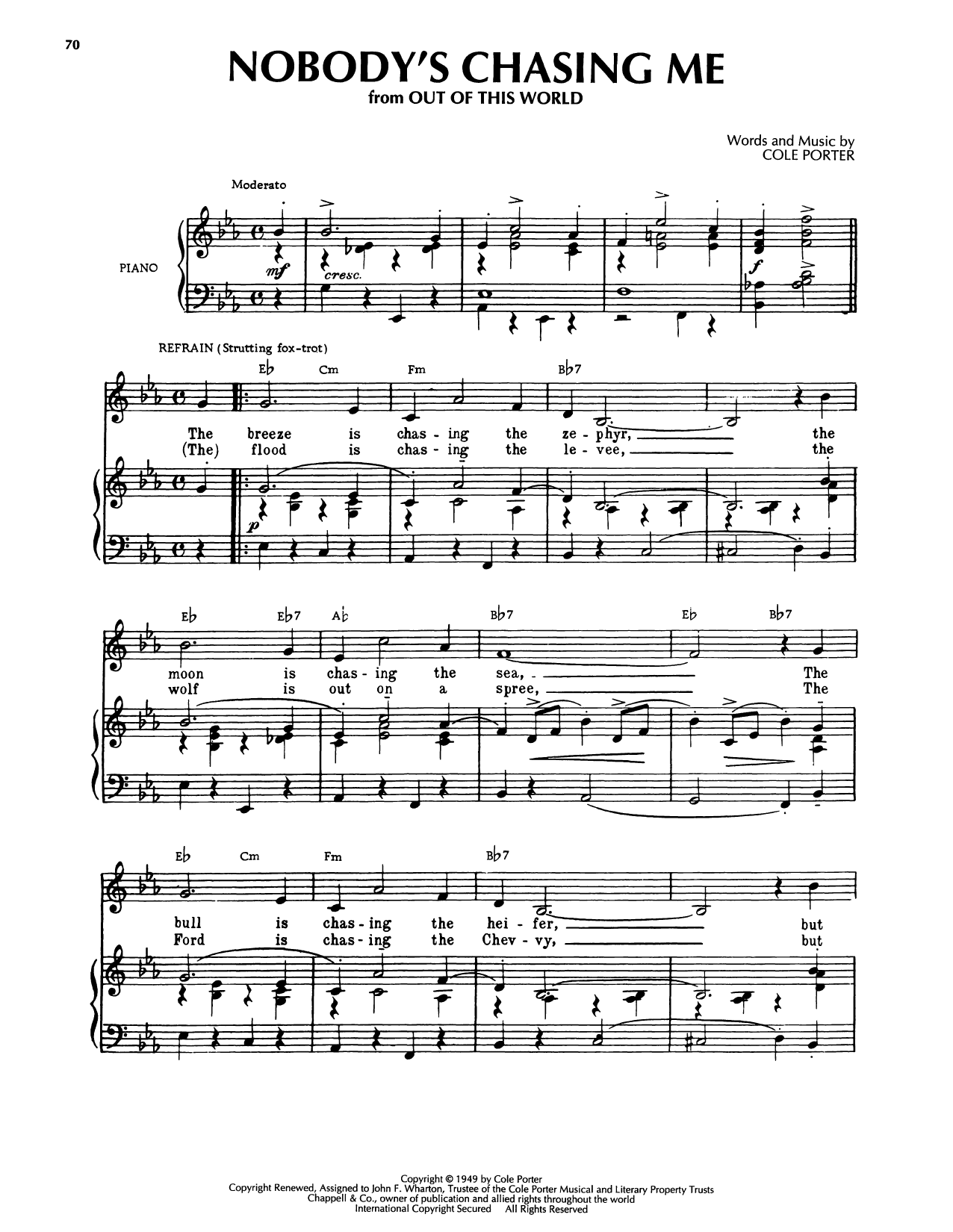 Nobody's Chasing Me (from Out Of This World)