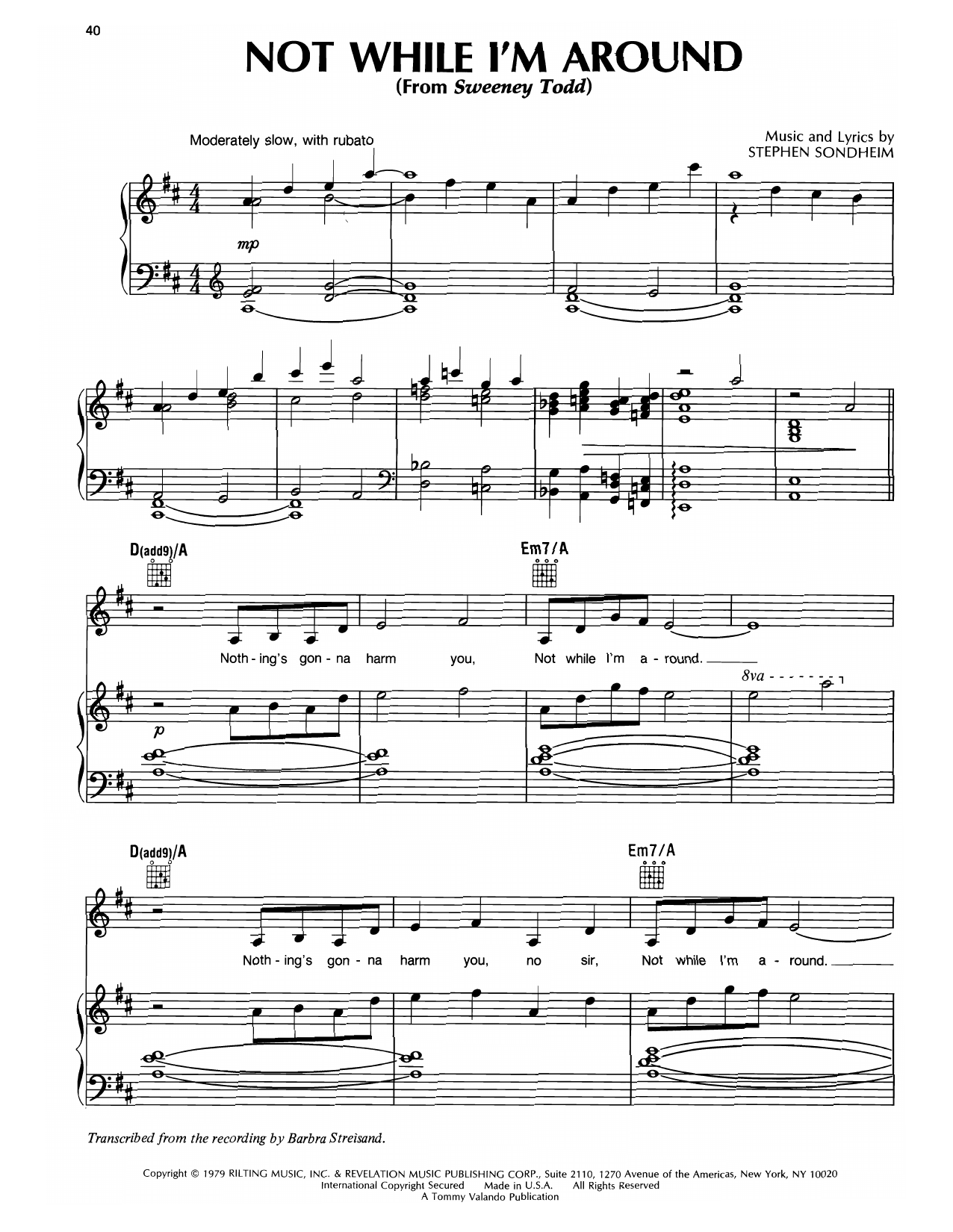 Not While I'm Around