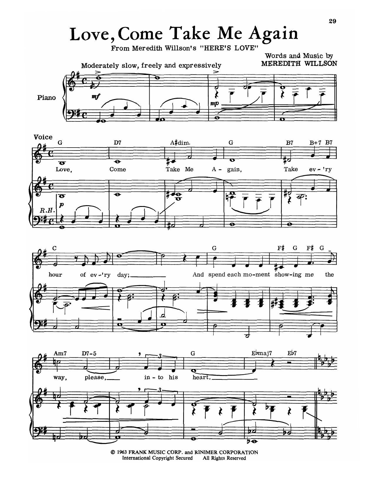 Love, Come Take Me Again (from Here's Love)