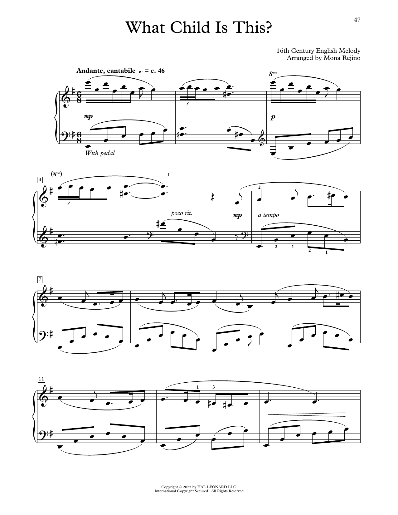 What Child Is This? (arr. Mona Rejino)