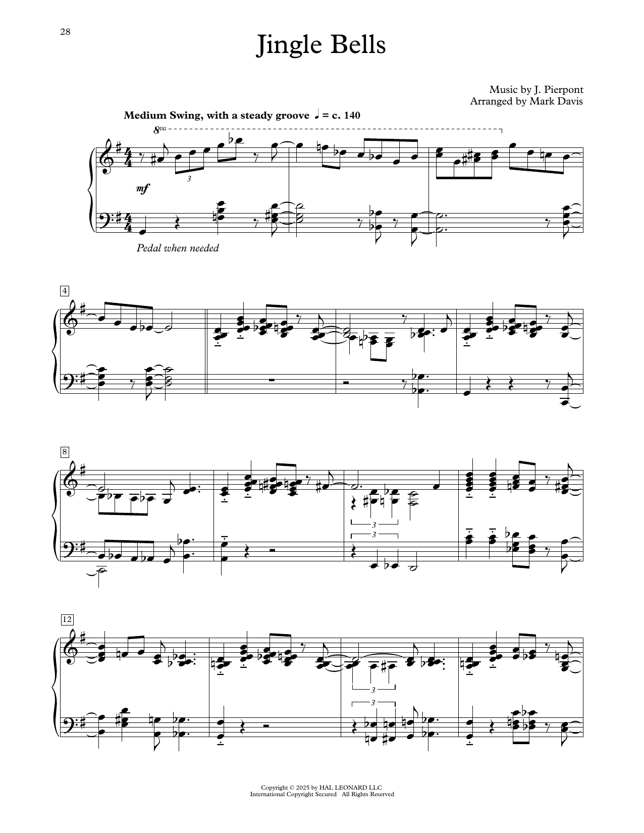 Jingle Bells (arr. Mark Davis)