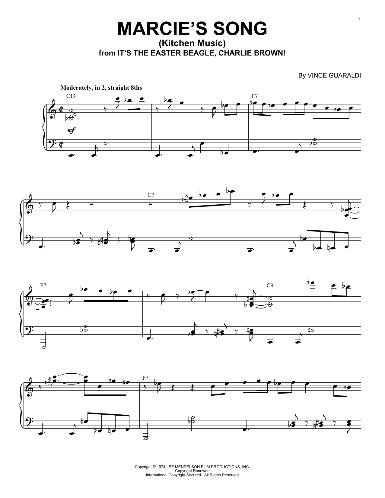 Marcie's Song (Kitchen Music) (from It's The Easter Beagle, Charlie Brown)