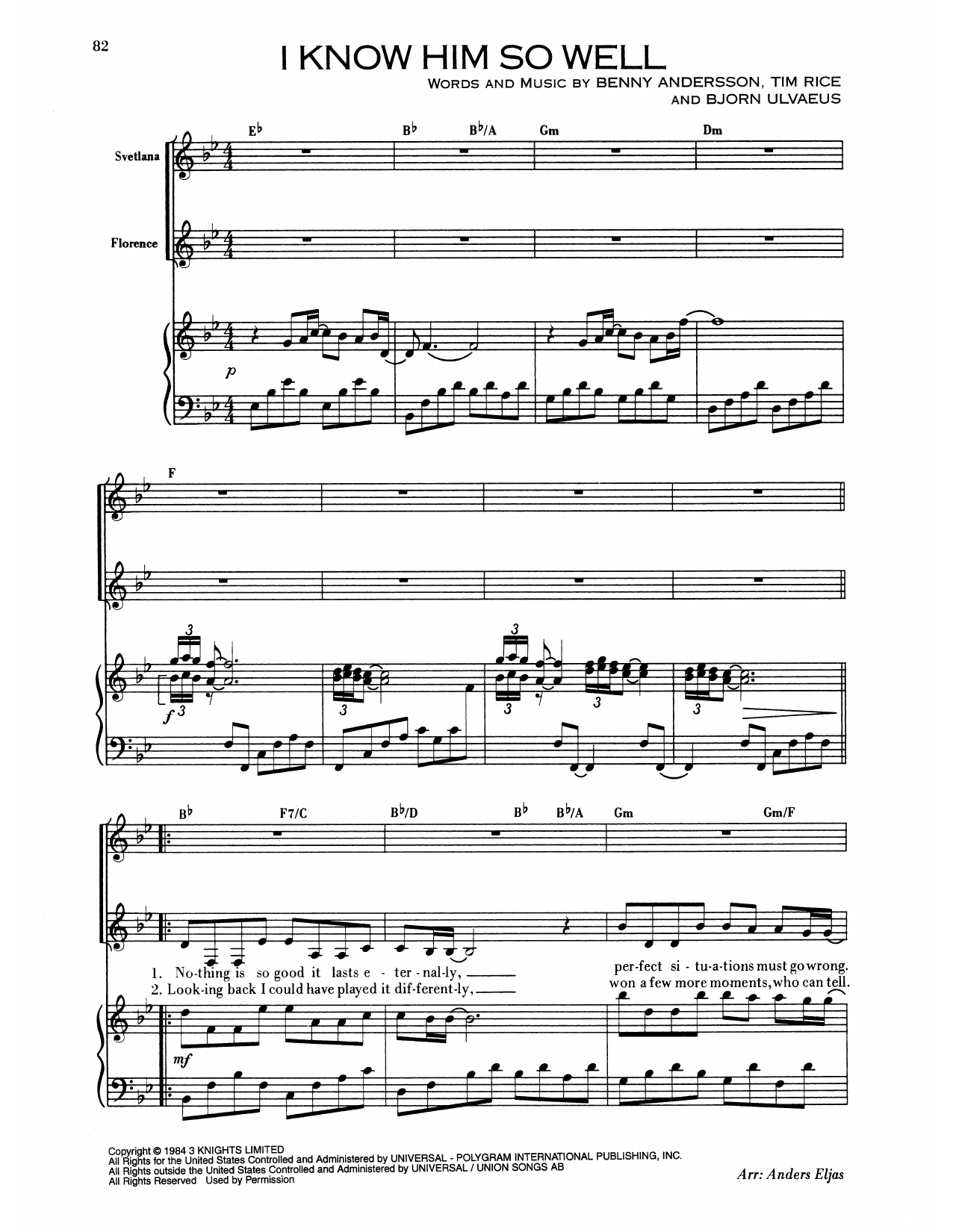 I Know Him So Well (from Chess)