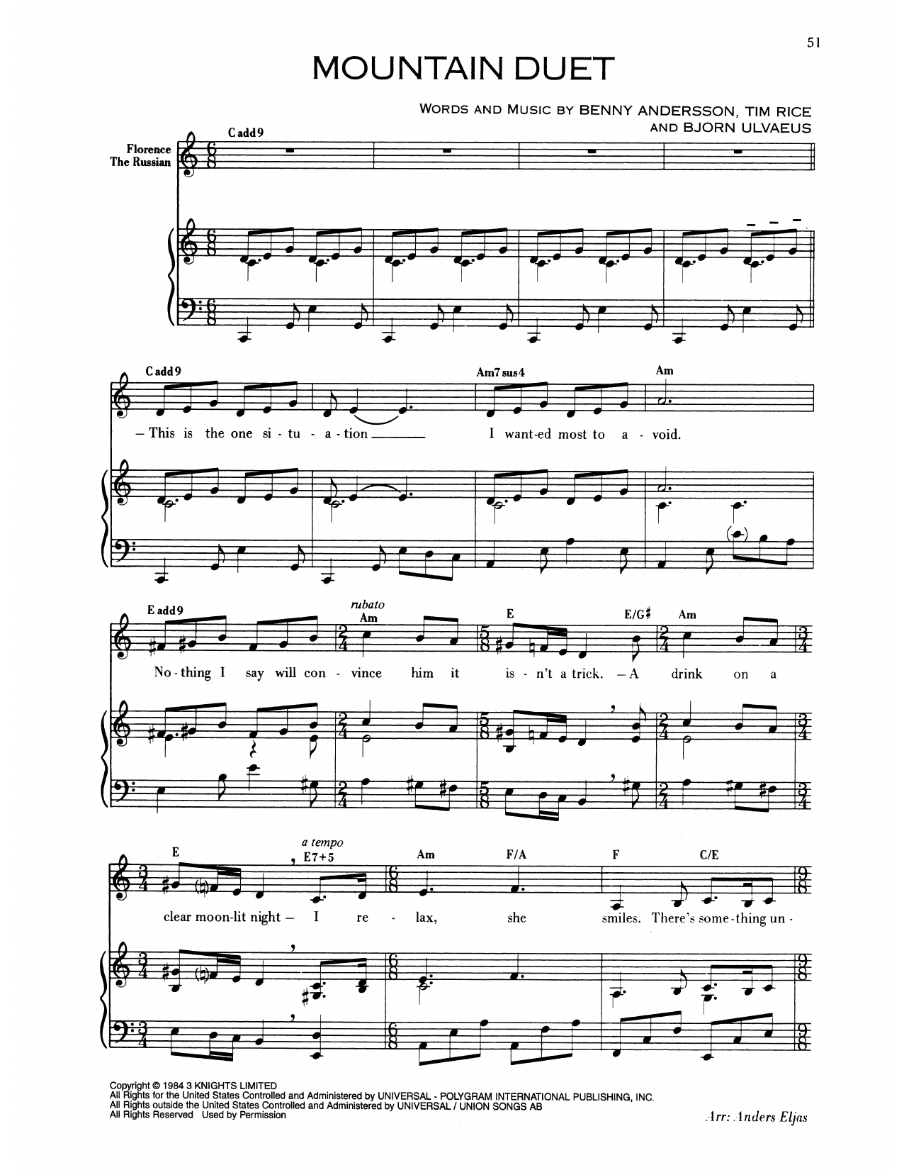 Mountain Duet (from Chess)