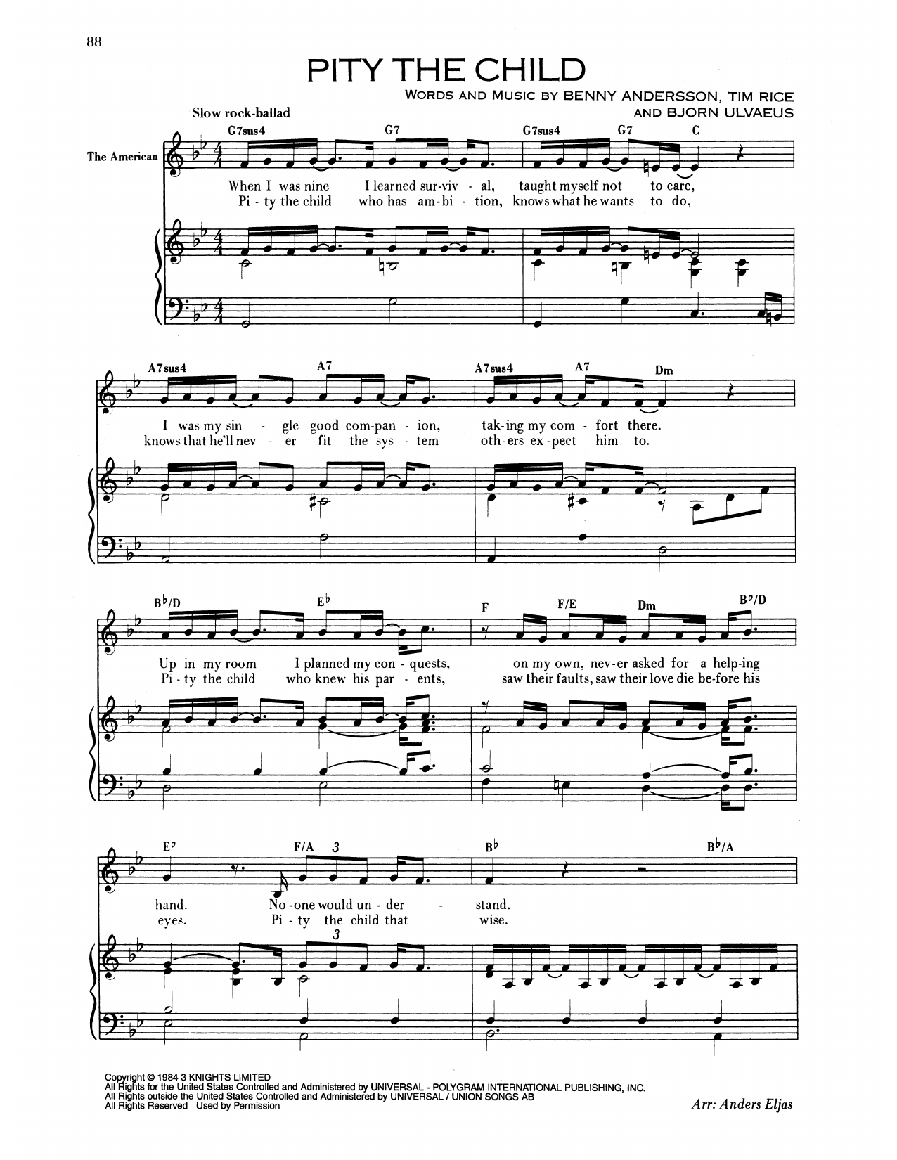 Pity The Child (from Chess)