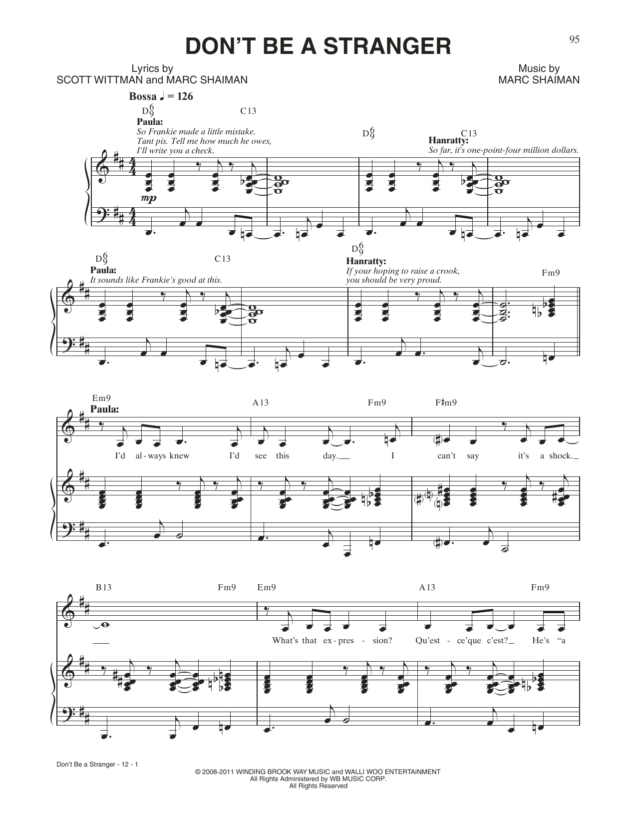 Don't Be A Stranger (from Catch Me If You Can)