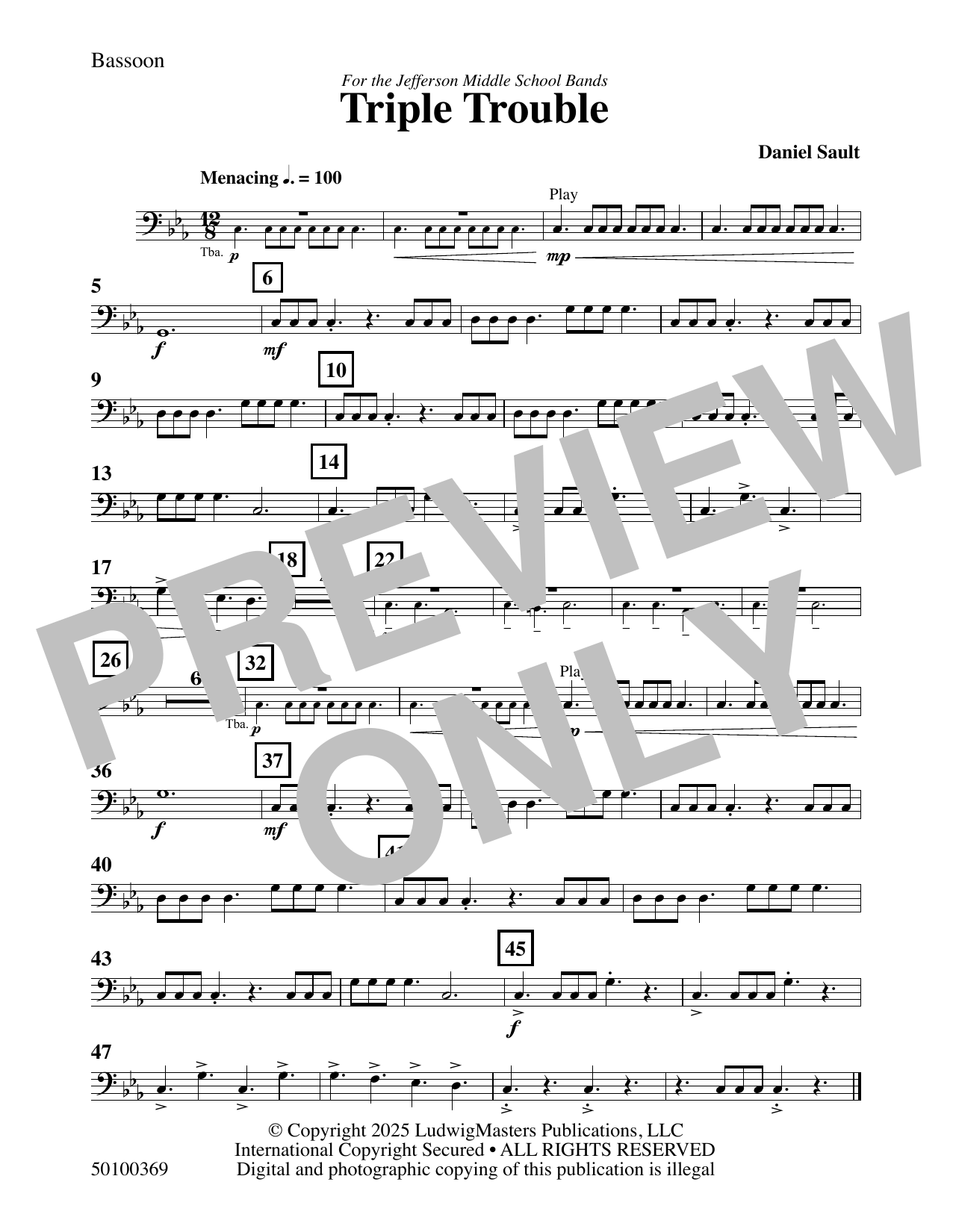 Triple Trouble - Bassoon