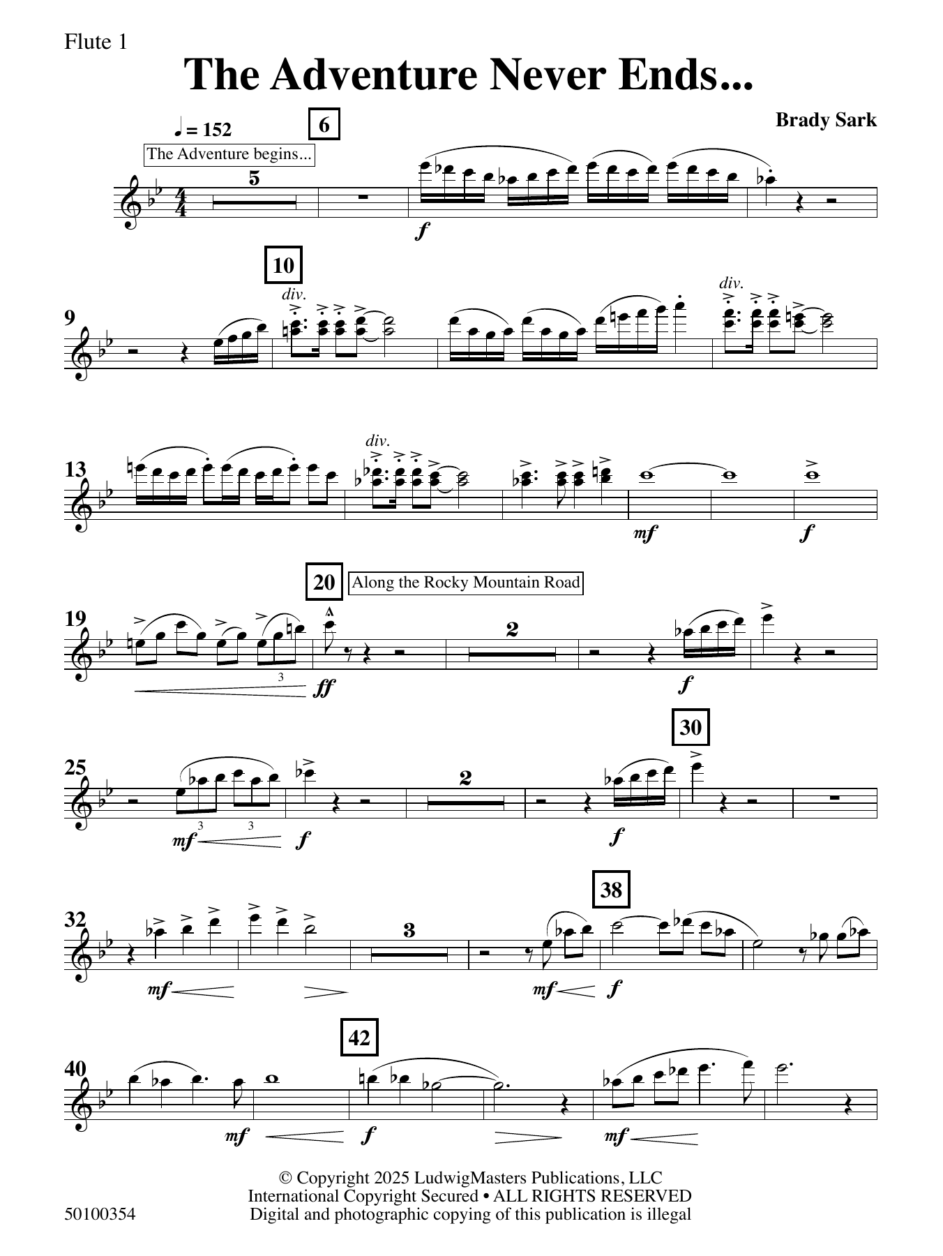 The Adventure Never Ends - Flute 1