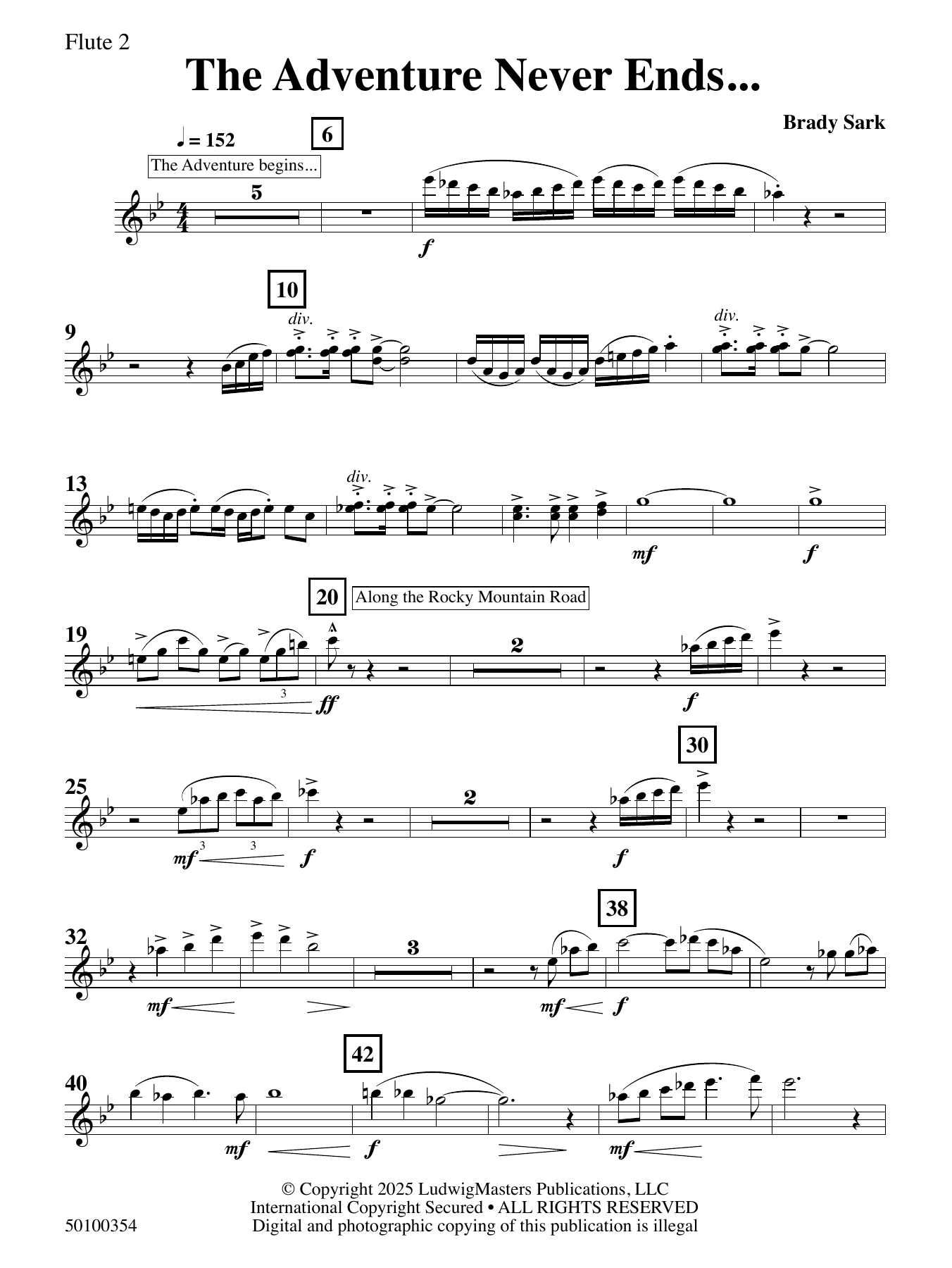 The Adventure Never Ends - Flute 2