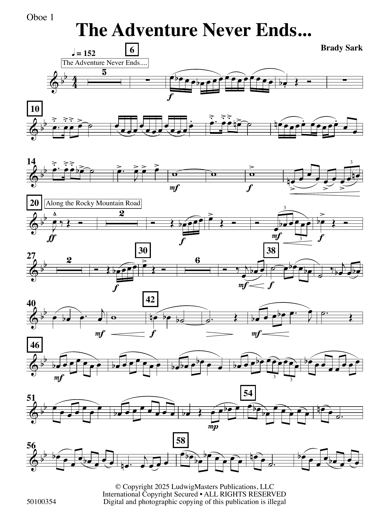 The Adventure Never Ends - Oboe 1