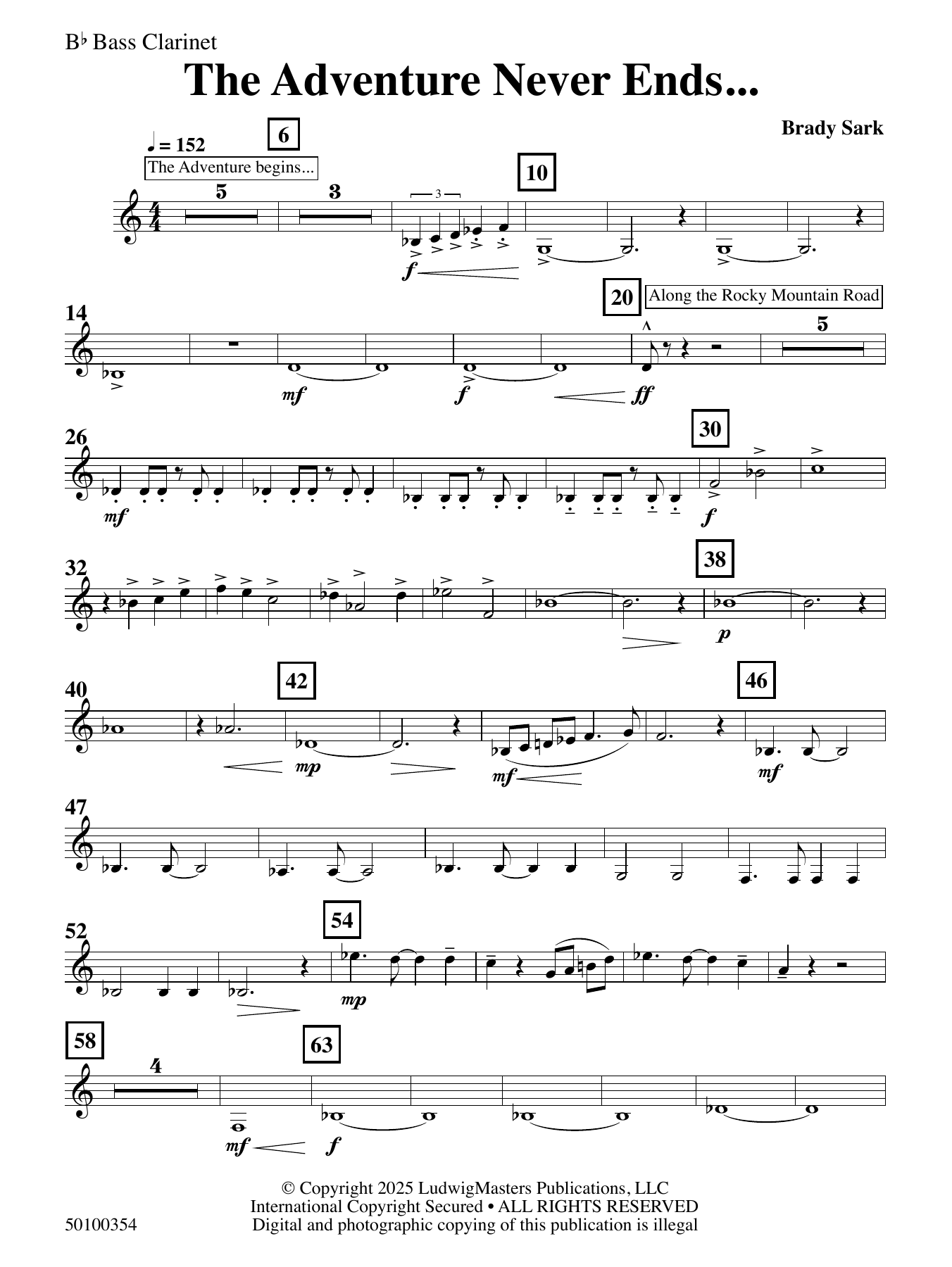 The Adventure Never Ends - Bass Clarinet