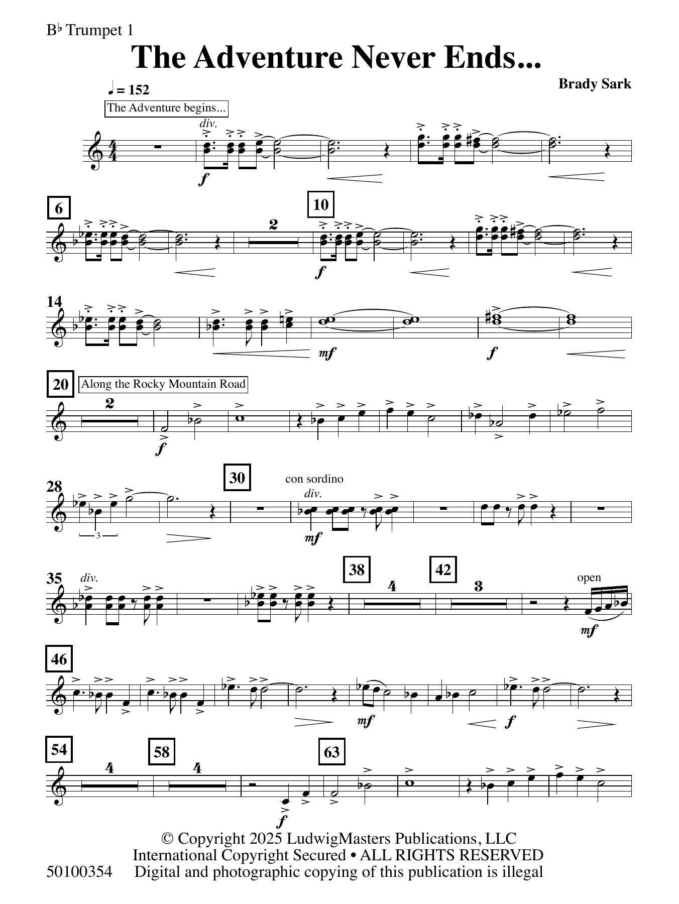 The Adventure Never Ends - Trumpet 1