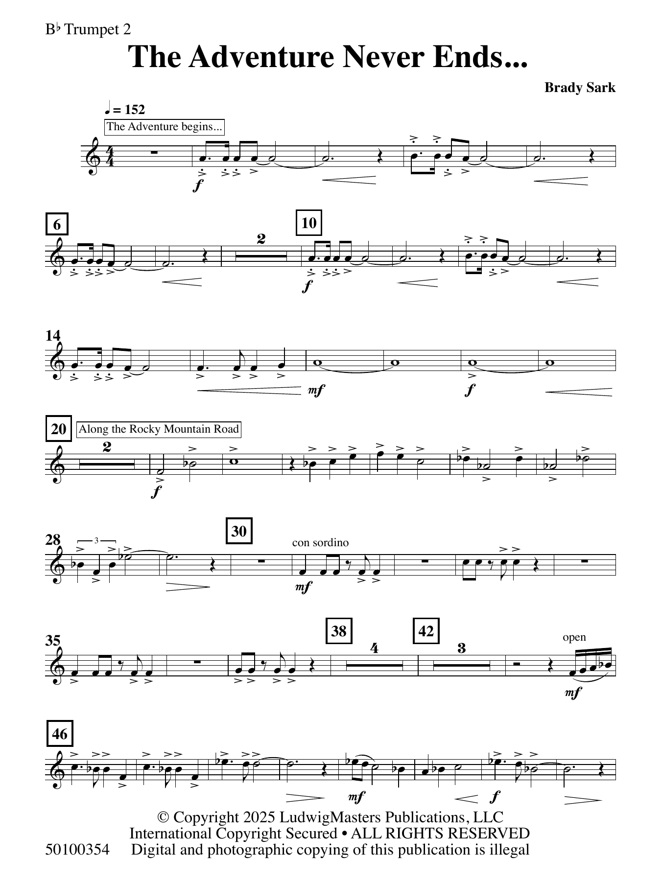 The Adventure Never Ends - Trumpet 2