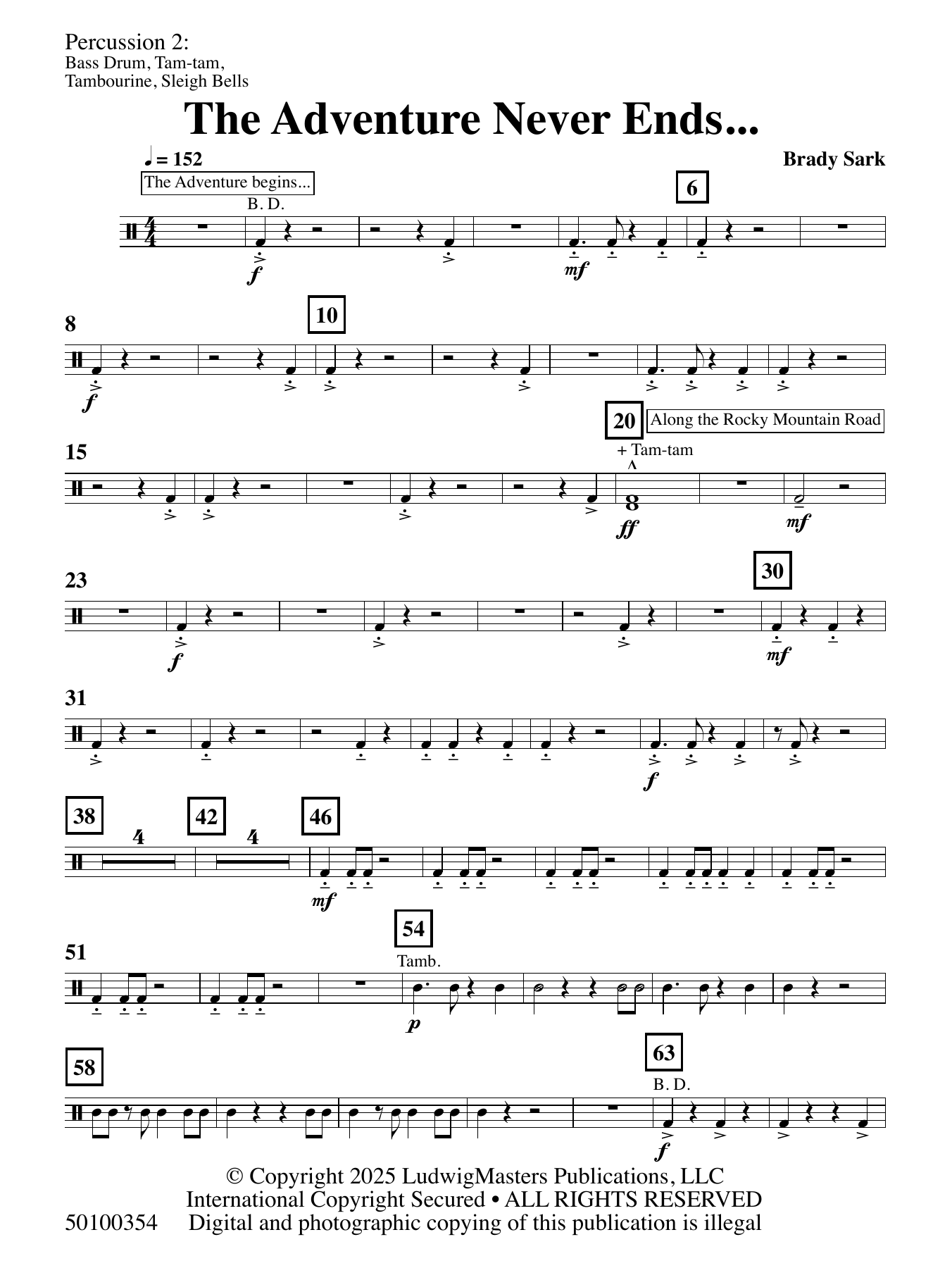 The Adventure Never Ends - Percussion 2