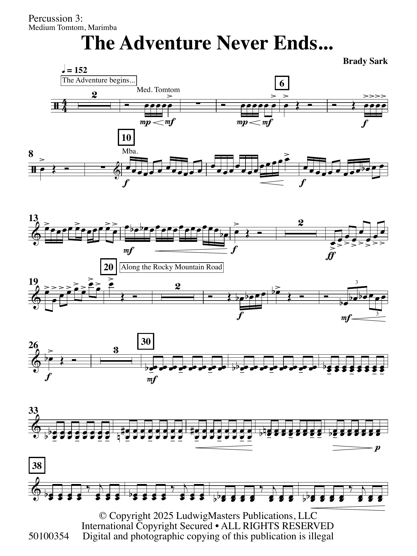 The Adventure Never Ends - Percussion 3