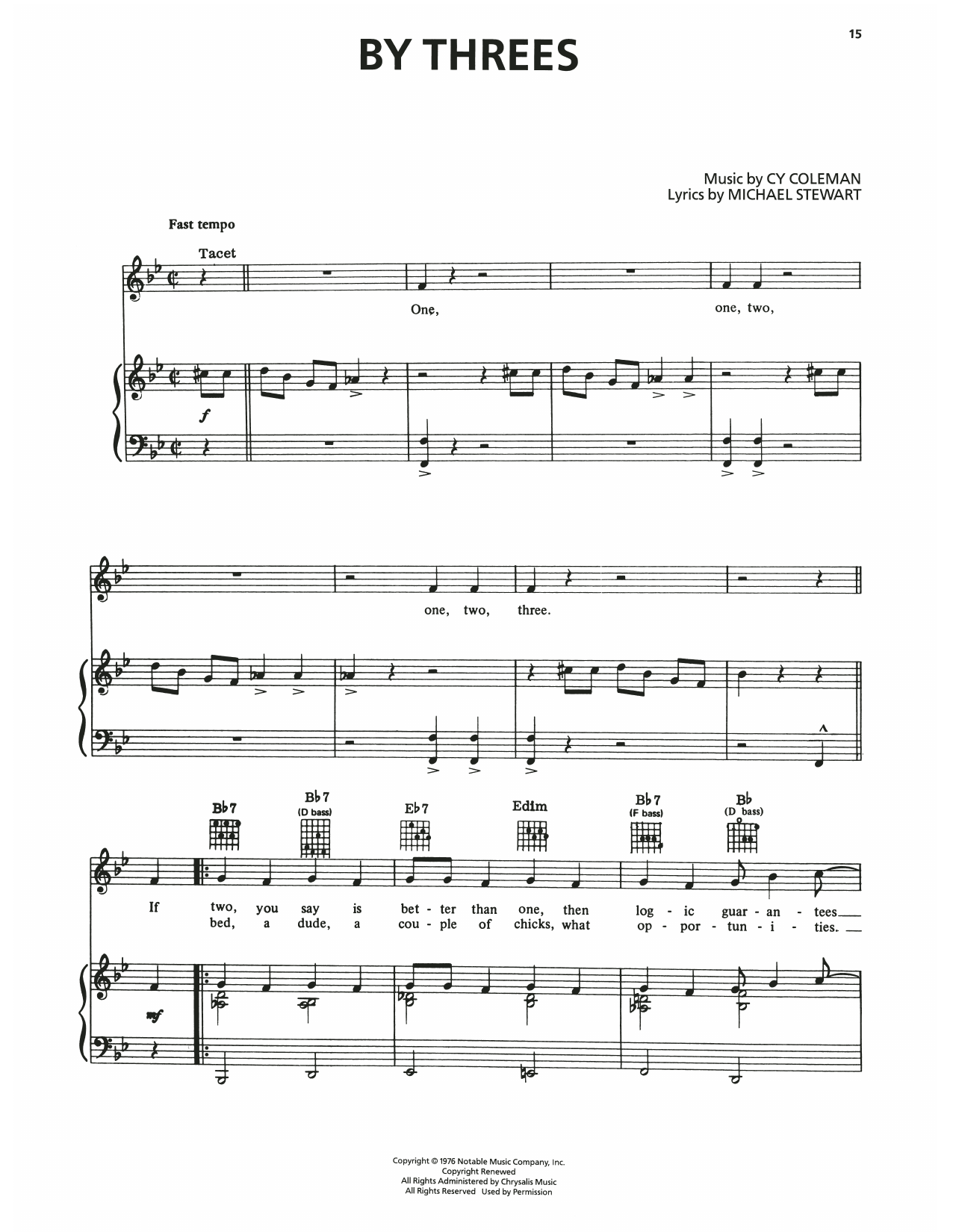 By Threes (from I Love My Wife)