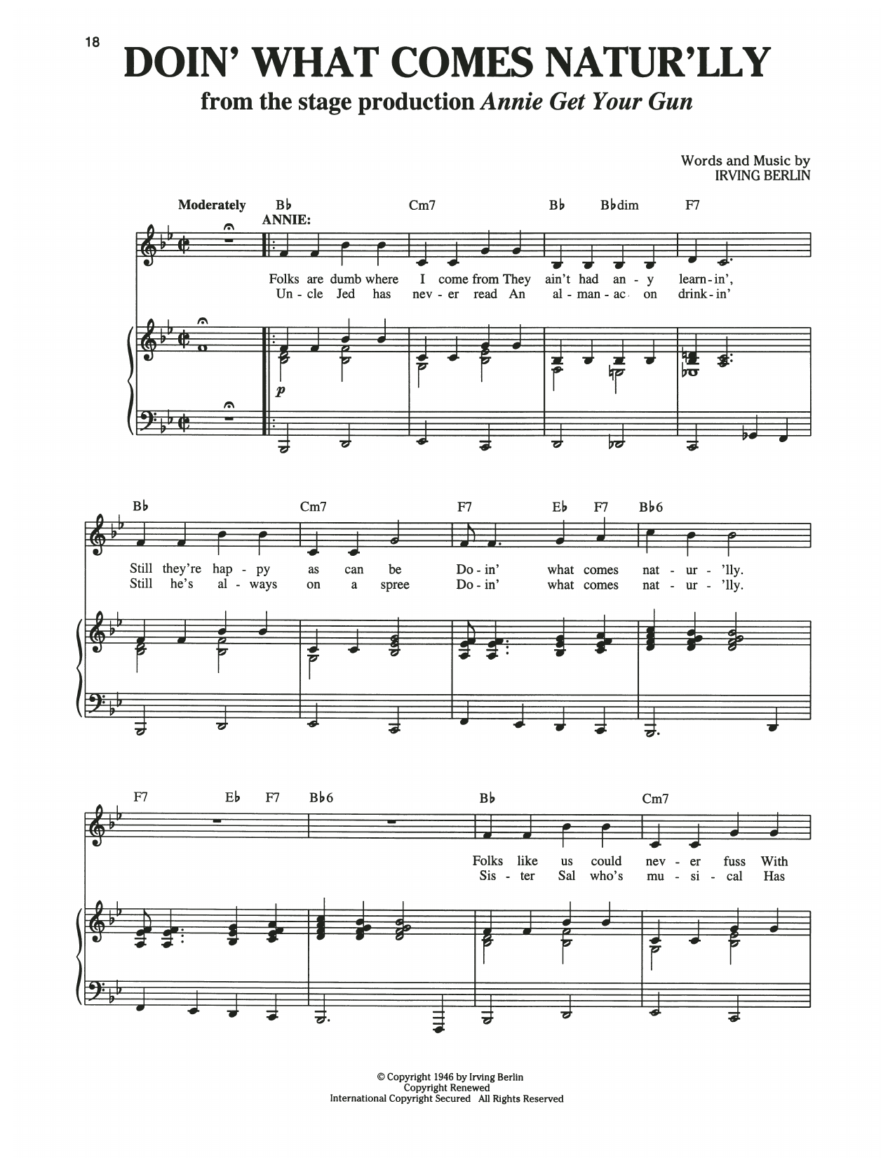 Doin' What Comes Natur'lly (from Annie Get Your Gun)